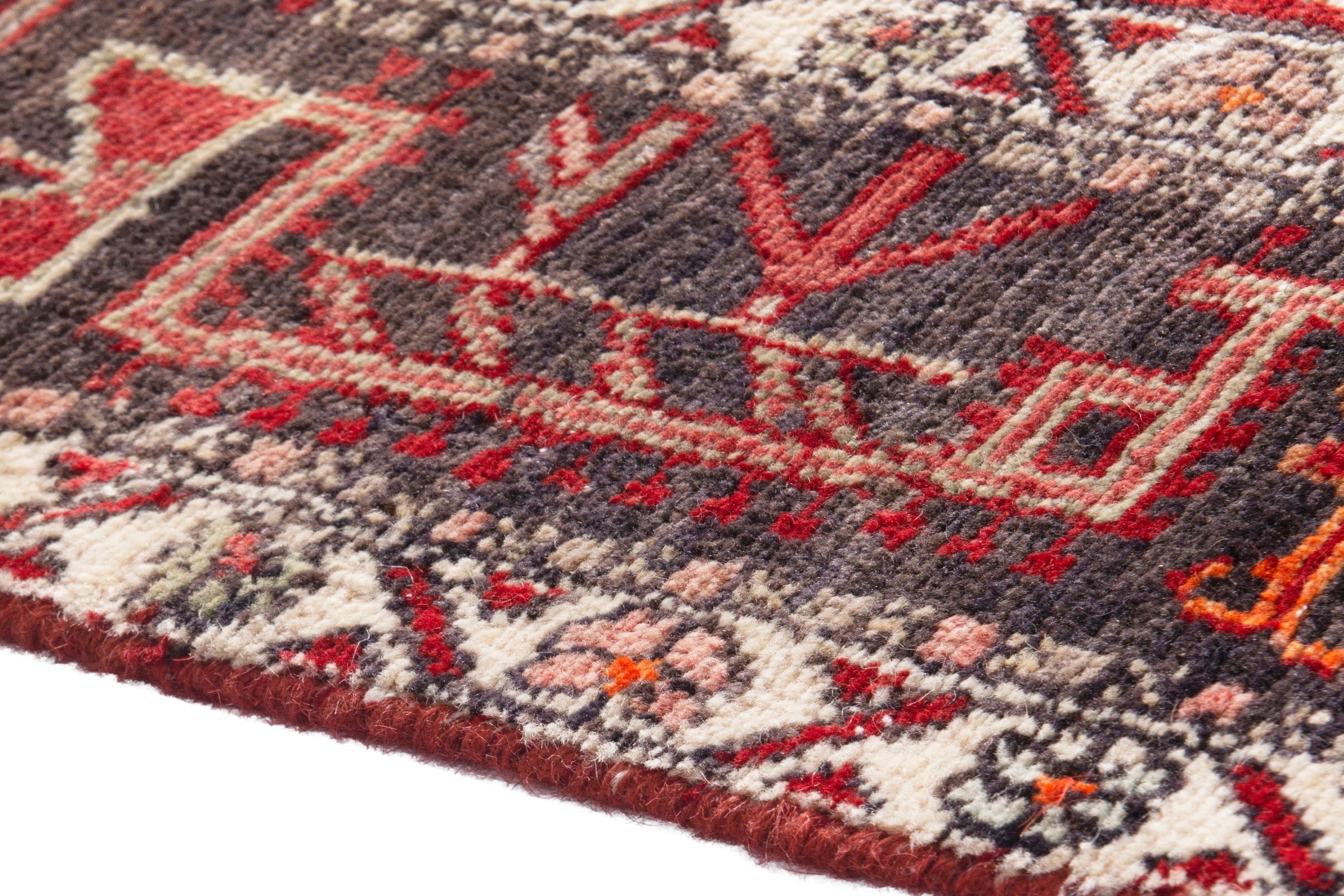 Persian Toyserkan area rug in deep red and cream, view 5 of 21