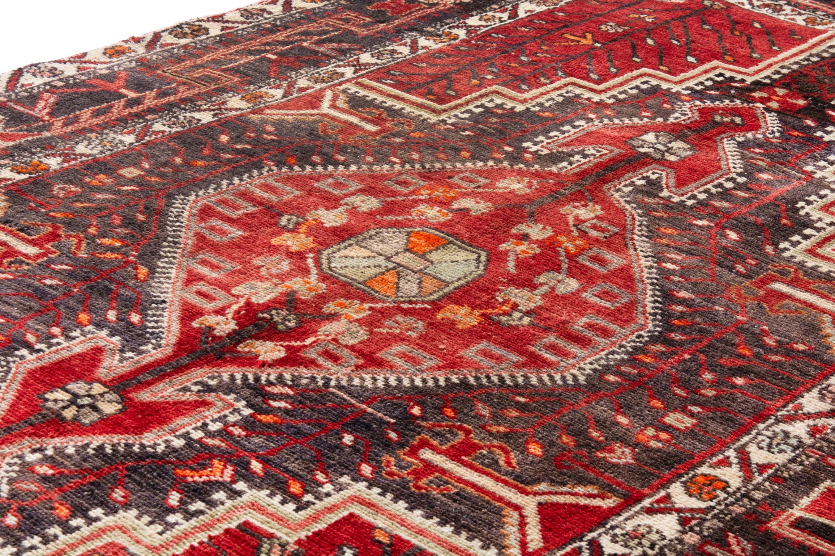 Persian Toyserkan area rug in deep red and cream, view 7 of 21