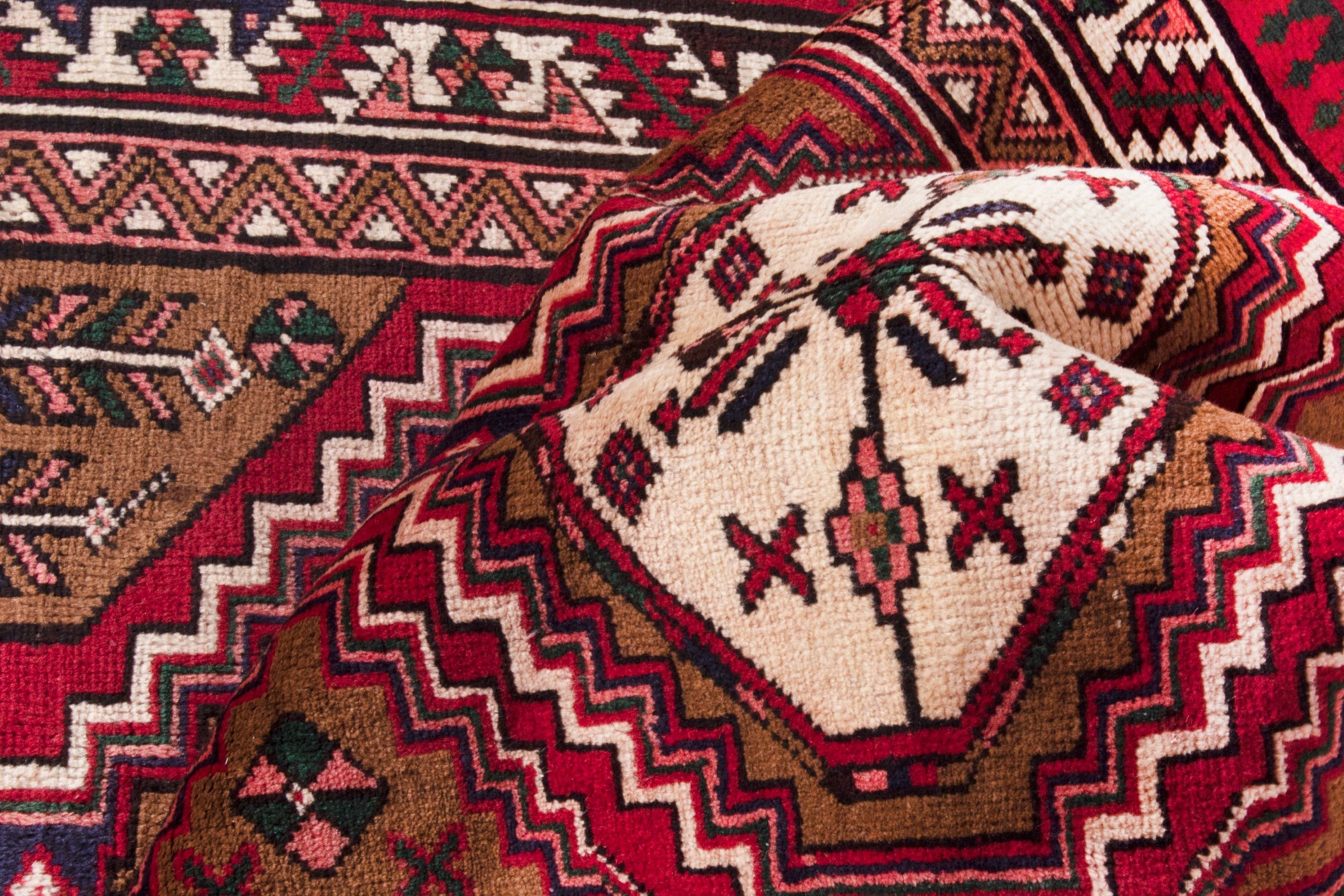 Persian Azerbaijan runner rug in burgundy and deep red, view 16 of 21