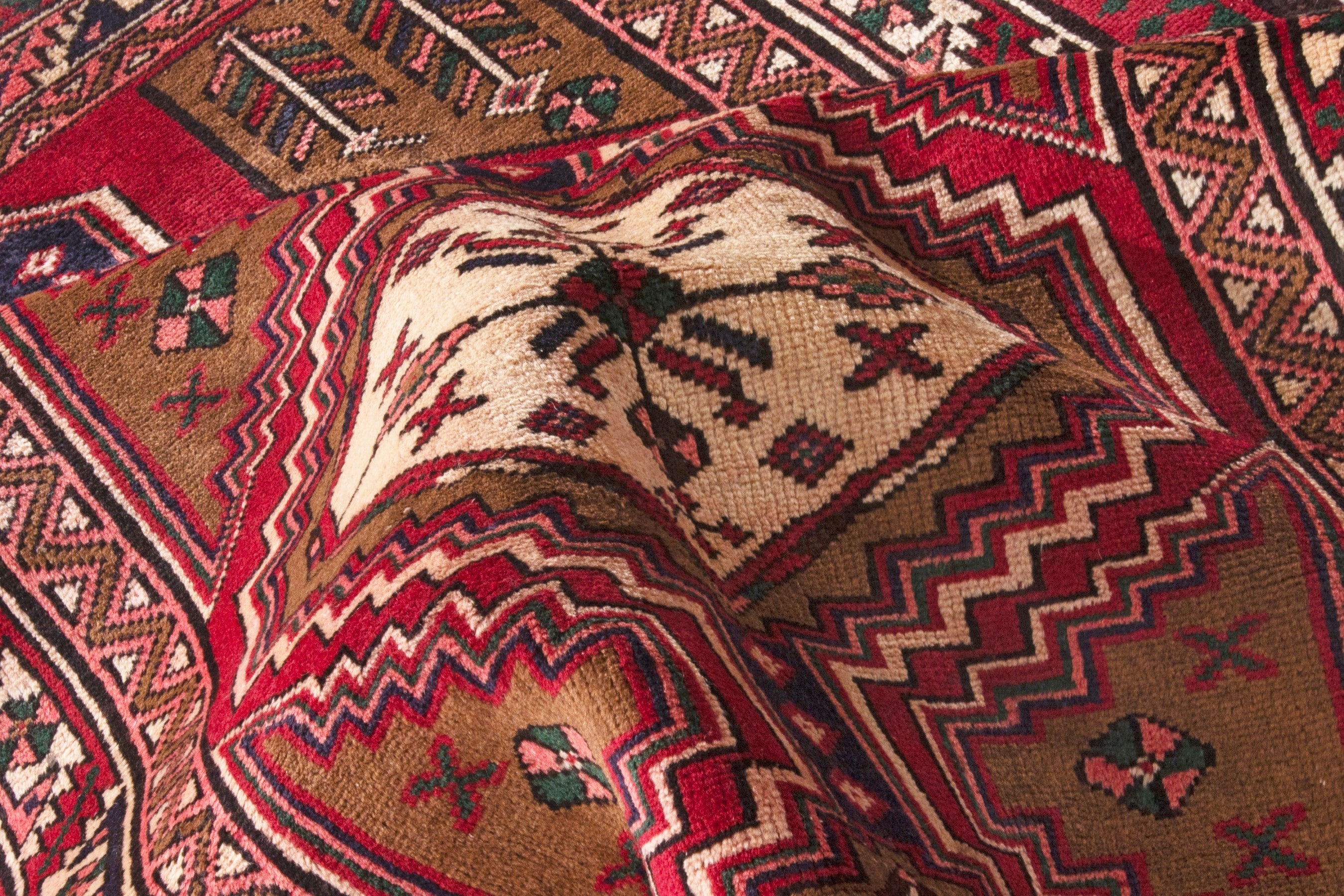 Persian Azerbaijan runner rug in burgundy and deep red, view 19 of 21