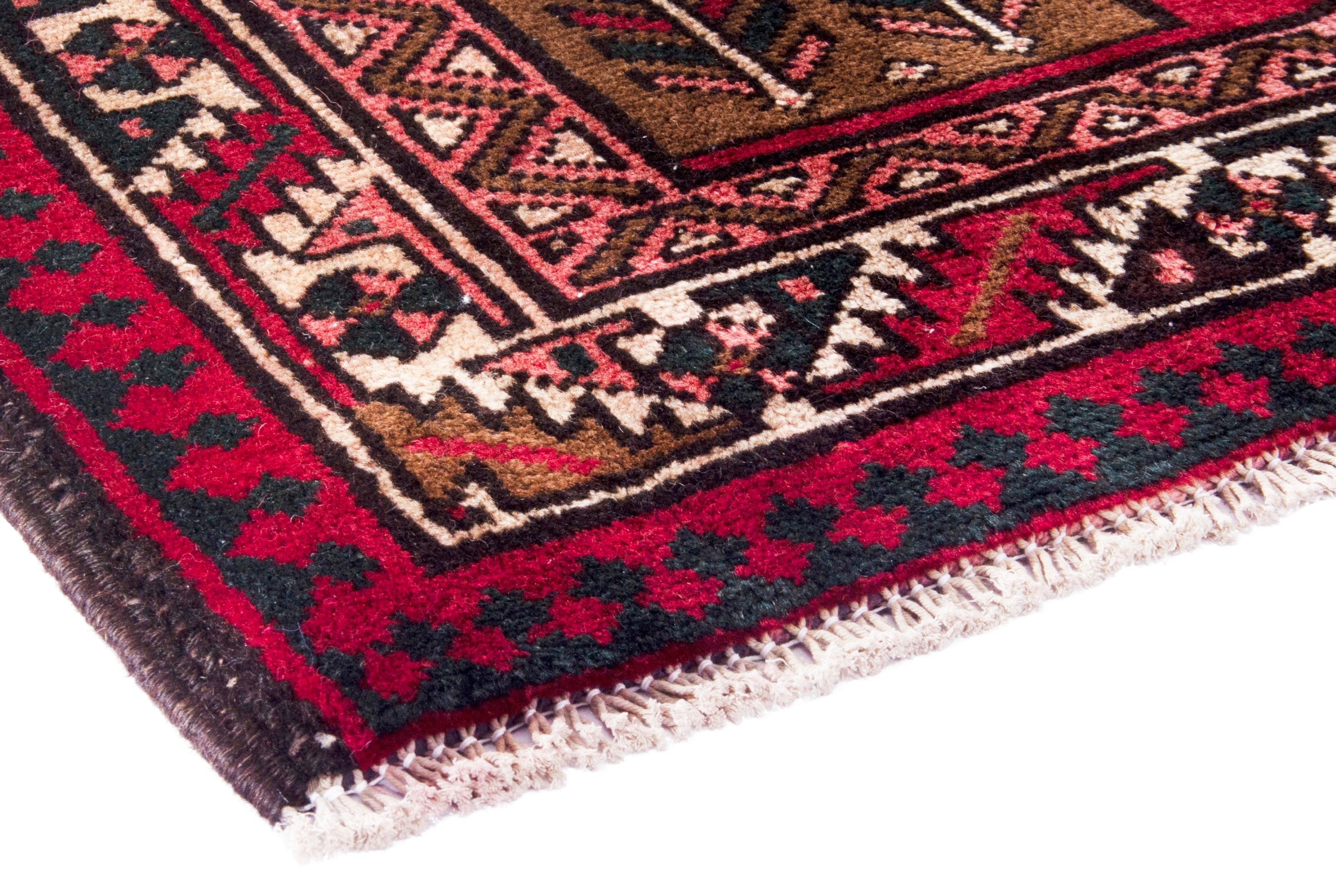 Persian Azerbaijan runner rug in burgundy and deep red, view 4 of 21