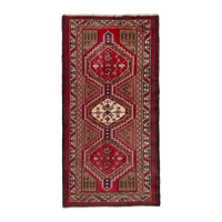 Persian Azerbaijan runner rug in burgundy and deep red, 3'7" x 7'3"