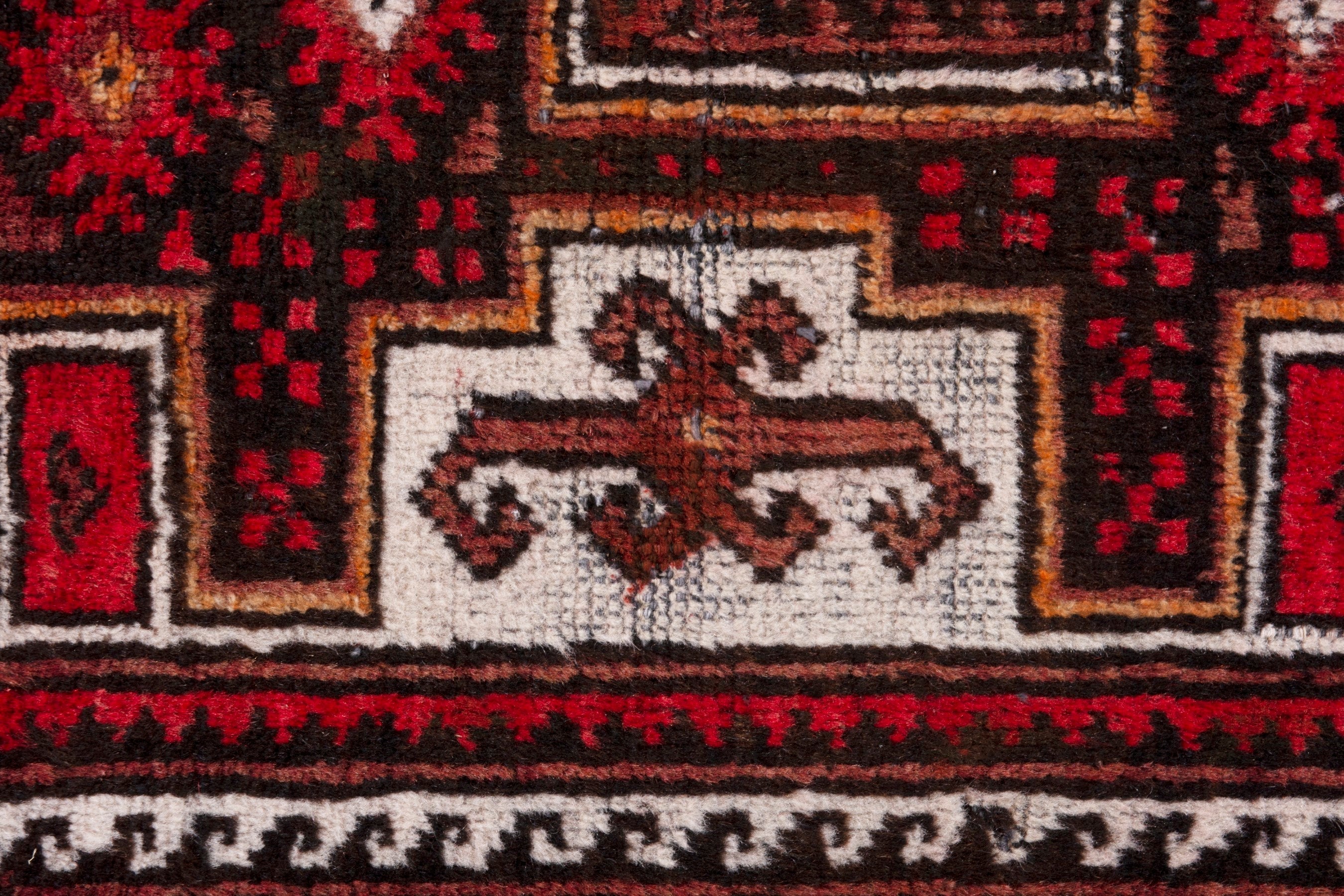 Persian Baluch area rug in deep red and burgundy, view 14 of 19