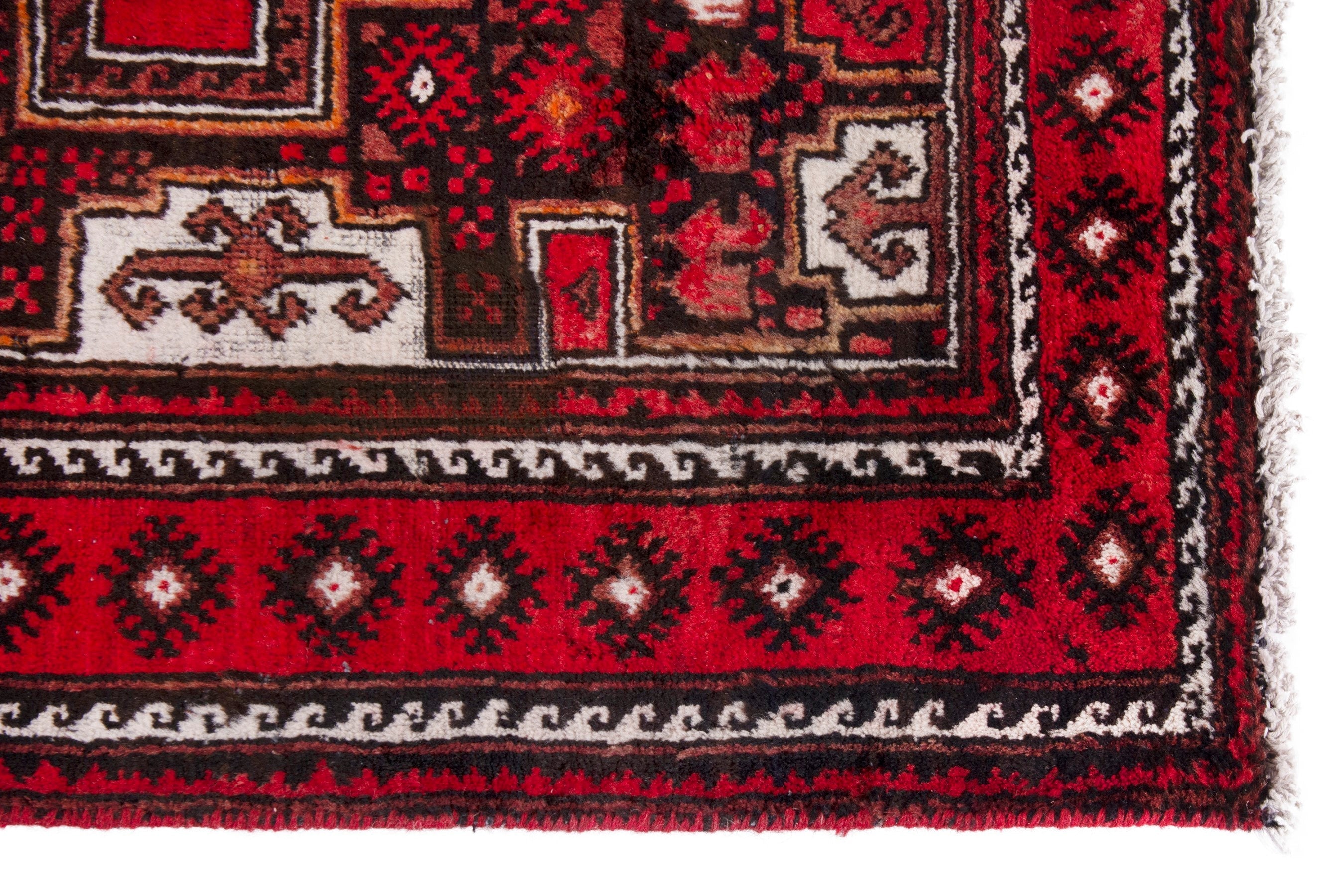 Persian Baluch area rug in deep red and burgundy, view 10 of 19