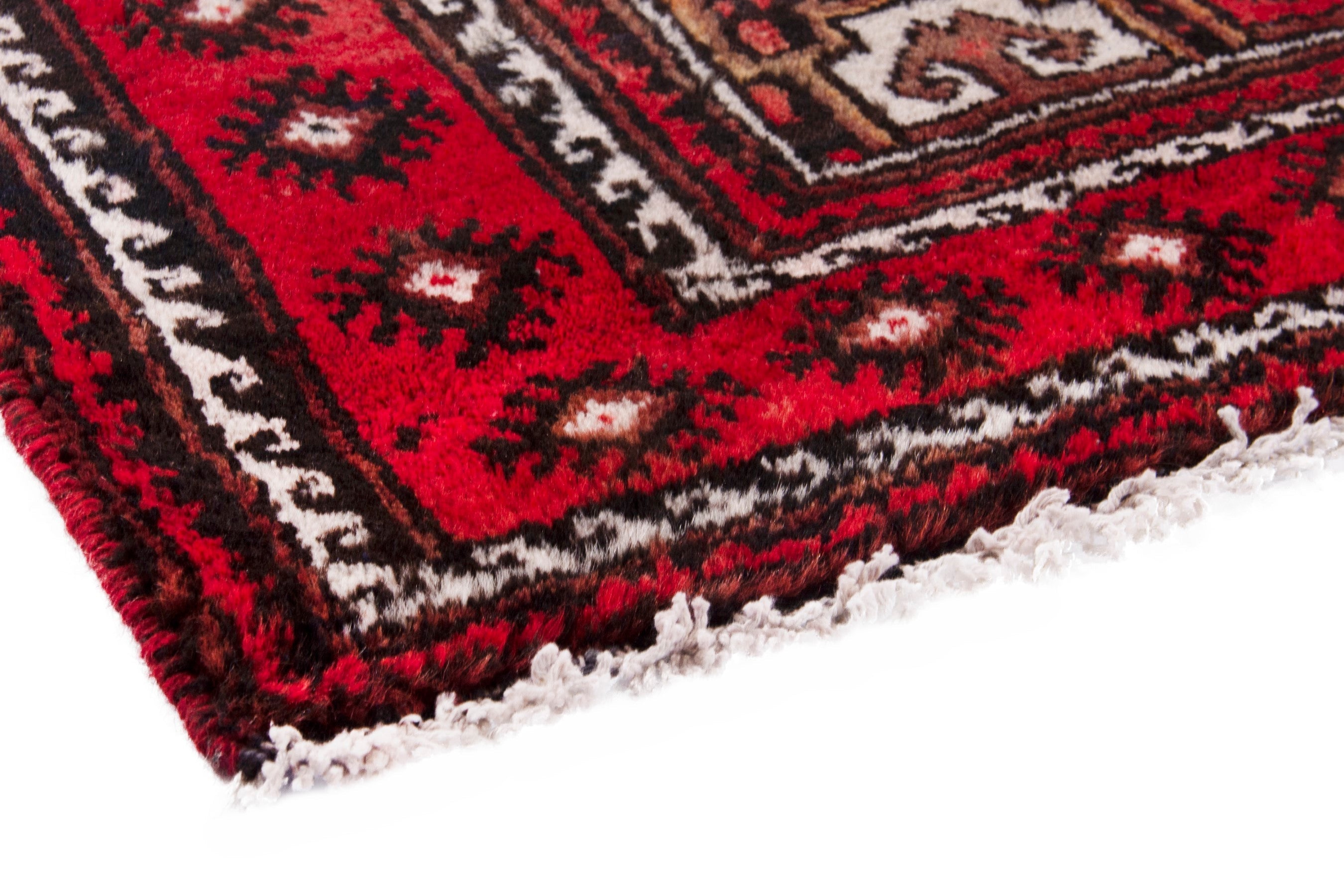 Persian Baluch area rug in deep red and burgundy, view 4 of 19