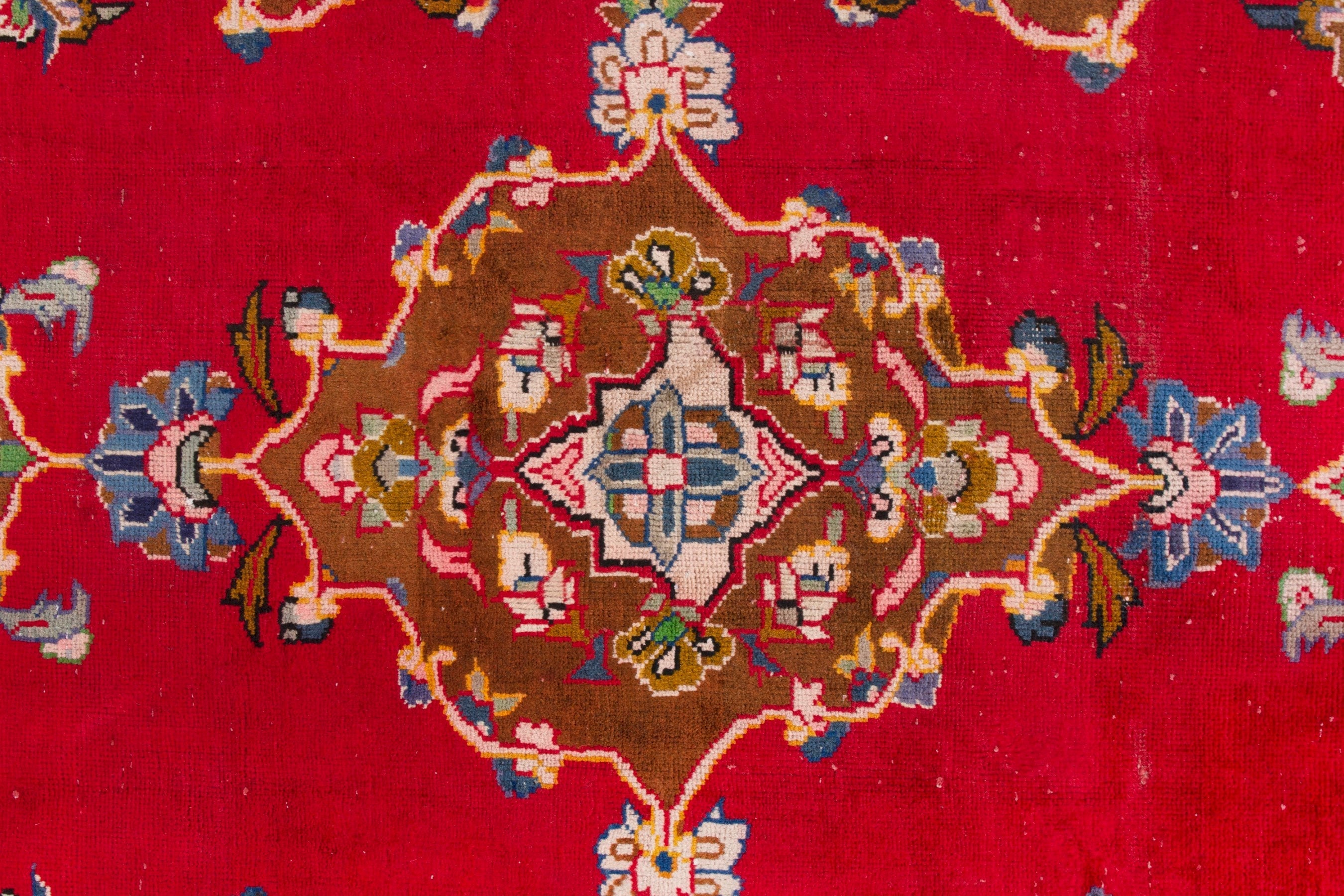 Persian Arak accent rug in deep red and burgundy, view 15 of 19