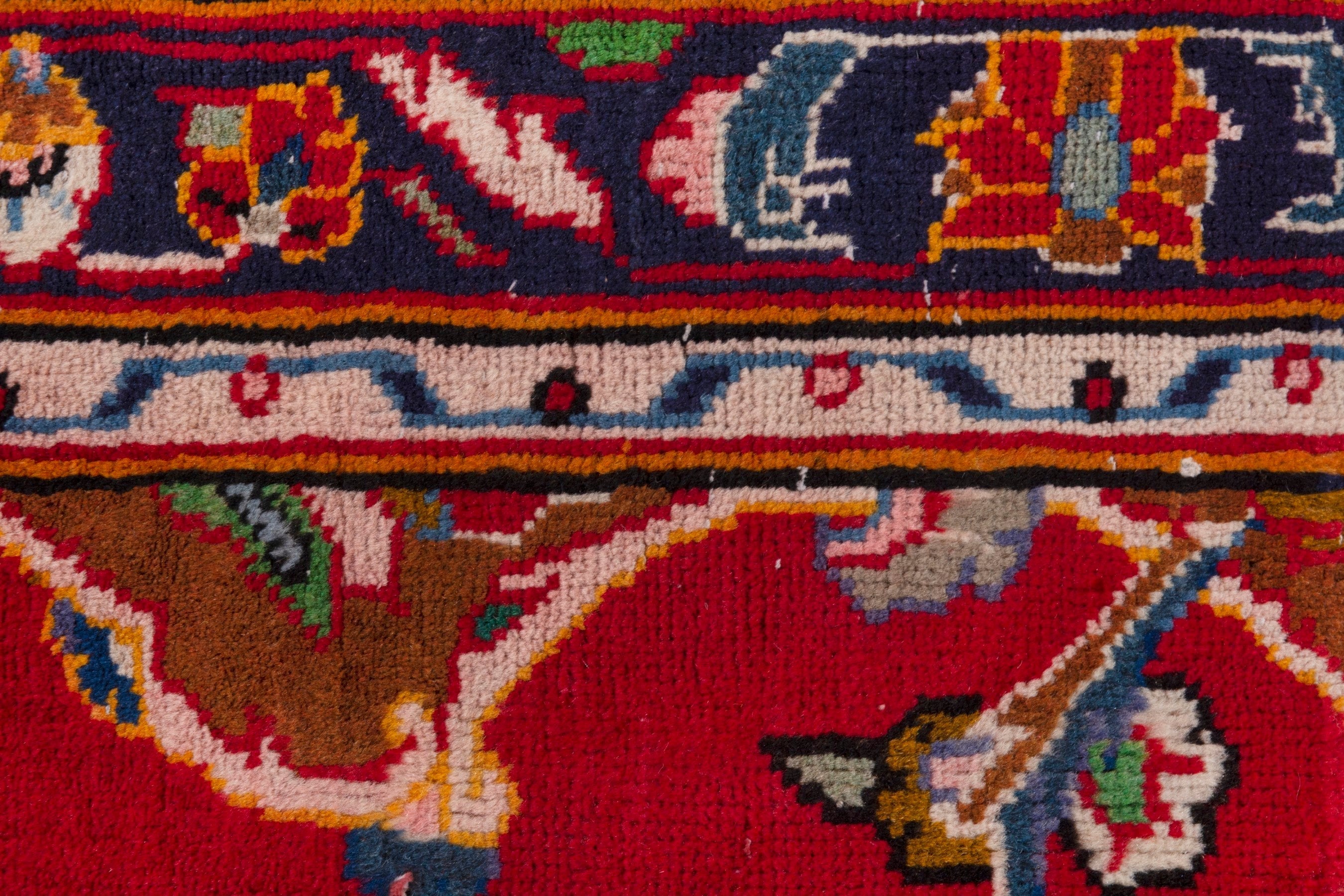 Persian Arak accent rug in deep red and burgundy, view 13 of 19