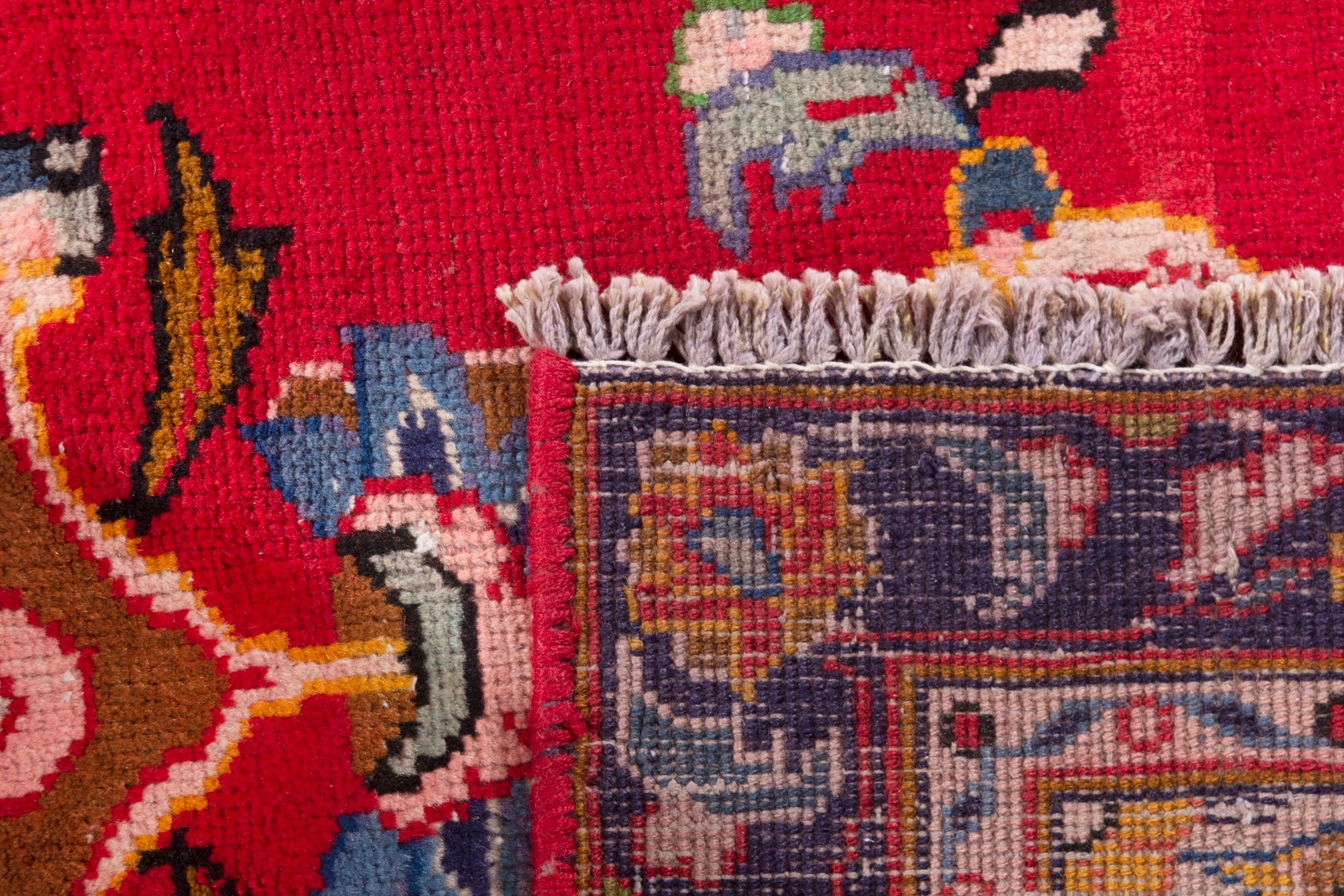 Persian Arak accent rug in deep red and burgundy, view 19 of 19
