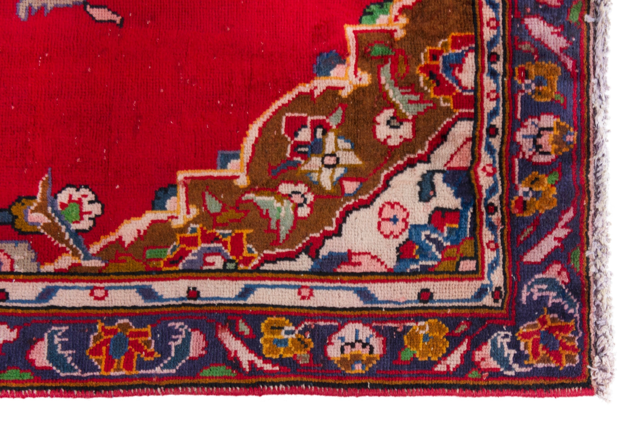 Persian Arak accent rug in deep red and burgundy, view 10 of 19
