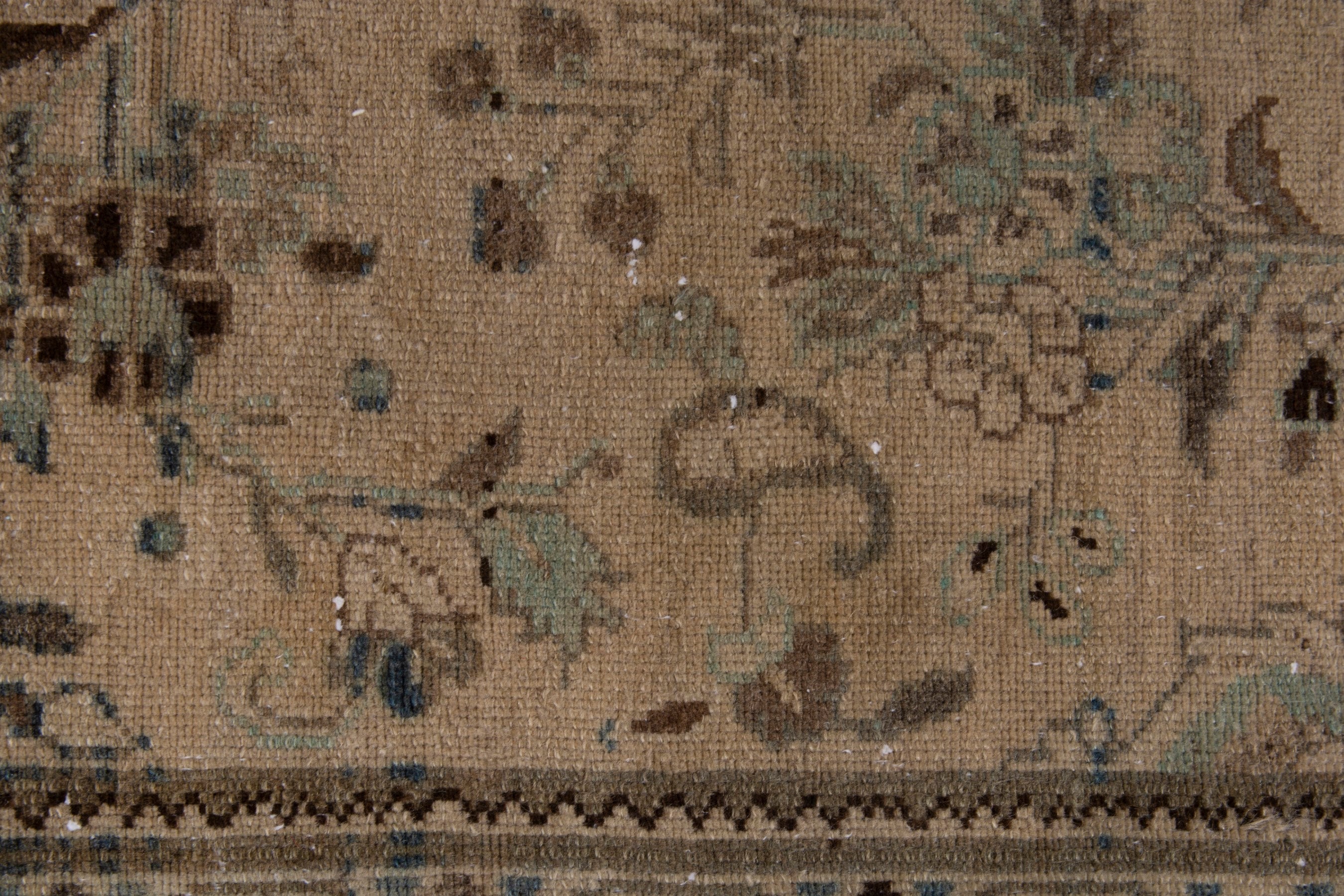Persian Hamedan runner rug in beige and taupe, view 12 of 18
