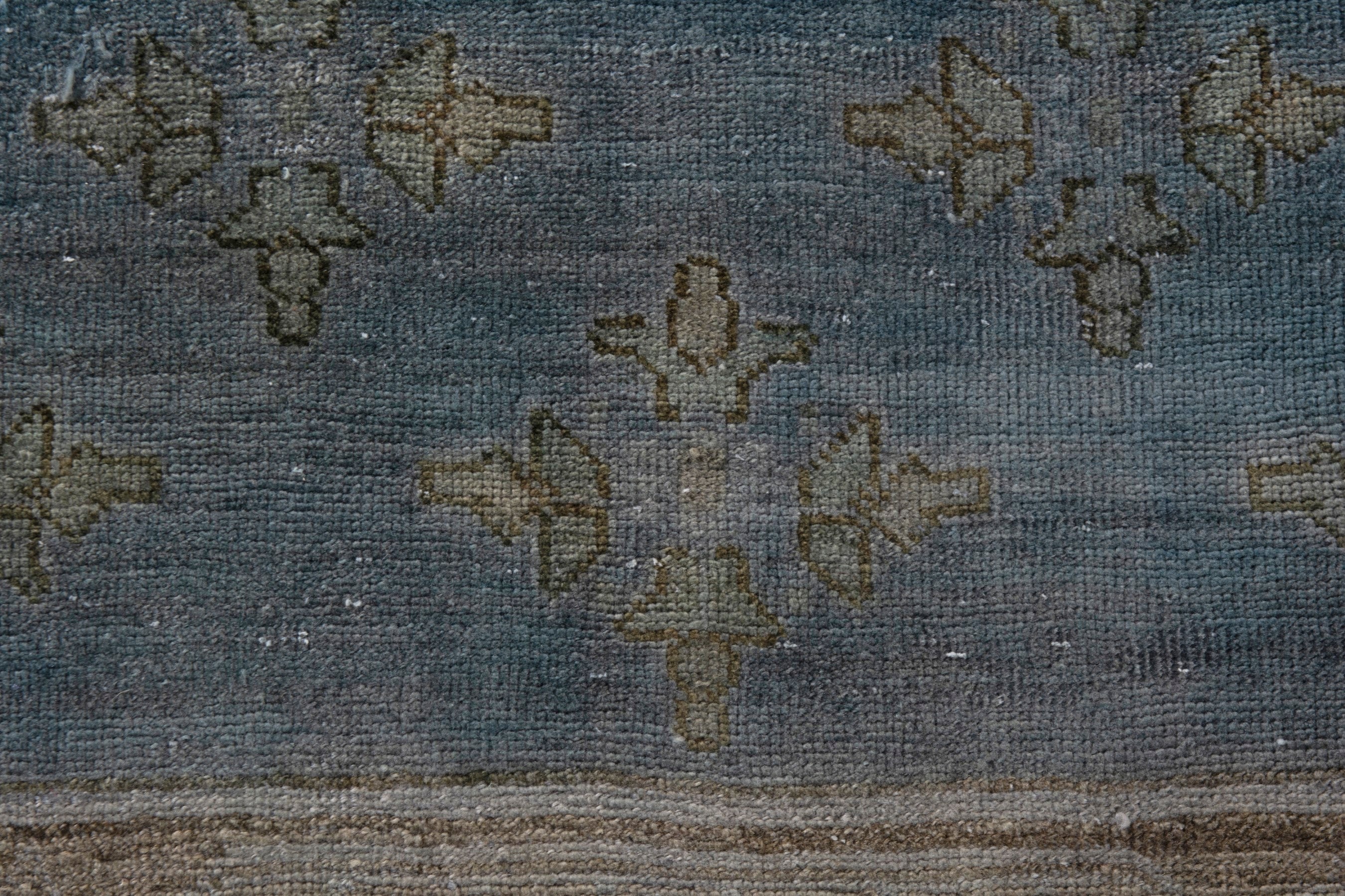 Persian Lori area rug in slate blue and terracotta, view 15 of 21