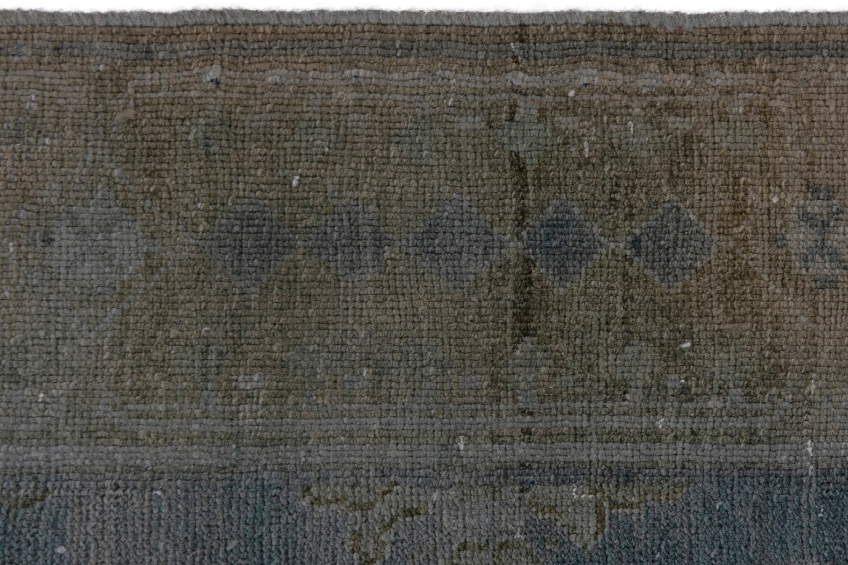 Persian Lori area rug in slate blue and terracotta, view 11 of 21