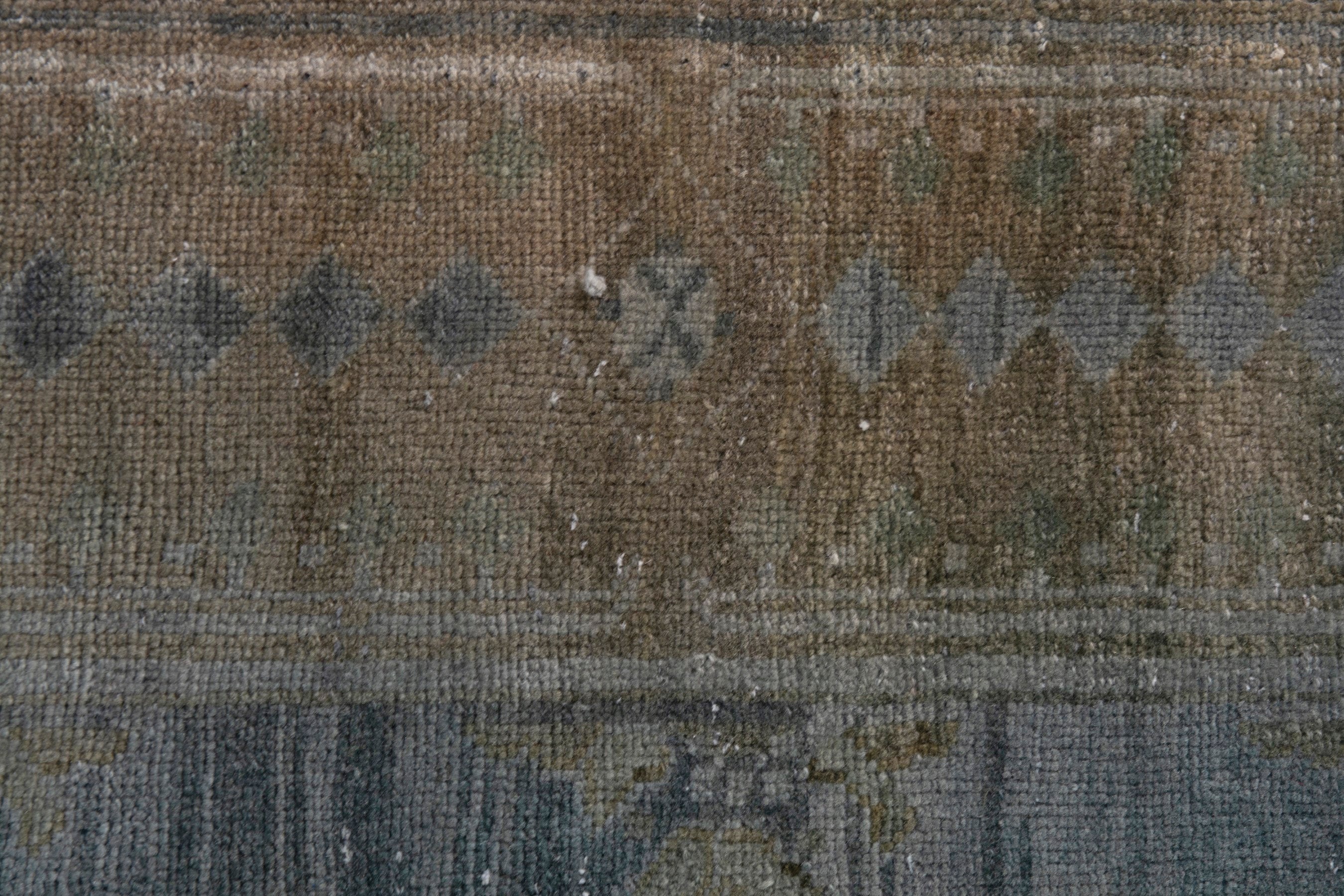 Persian Lori area rug in slate blue and terracotta, view 13 of 21