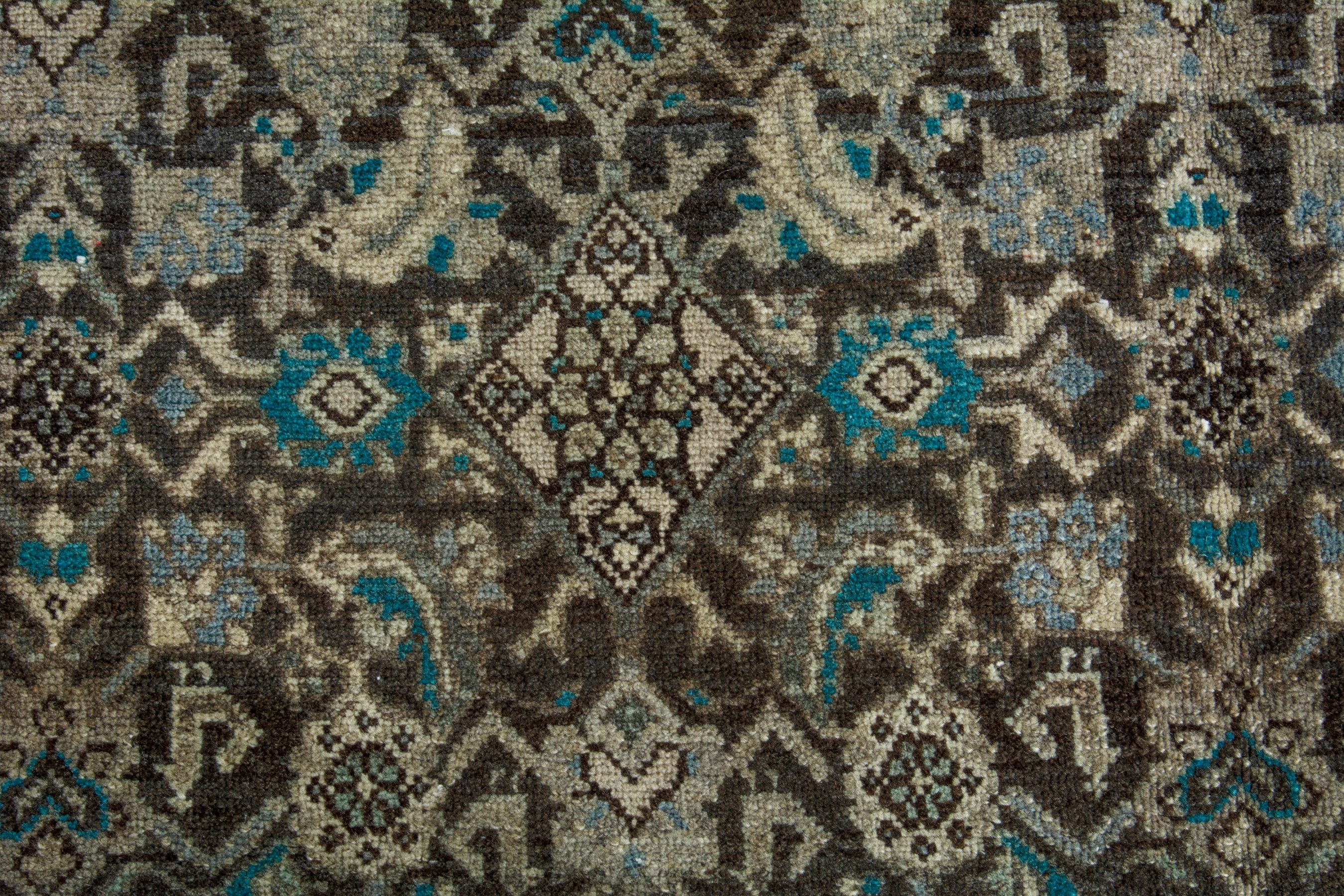 Persian Mahal area rug in charcoal and greige, view 13 of 18