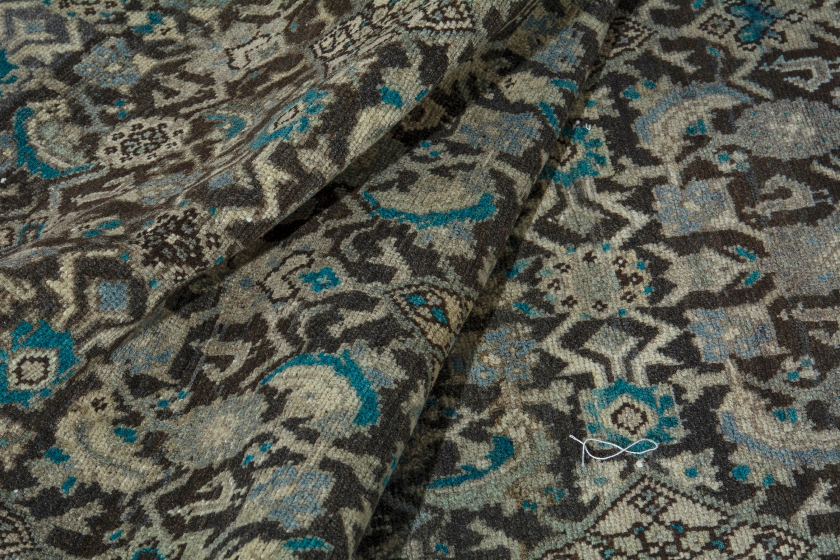 Persian Mahal area rug in charcoal and greige, view 14 of 18