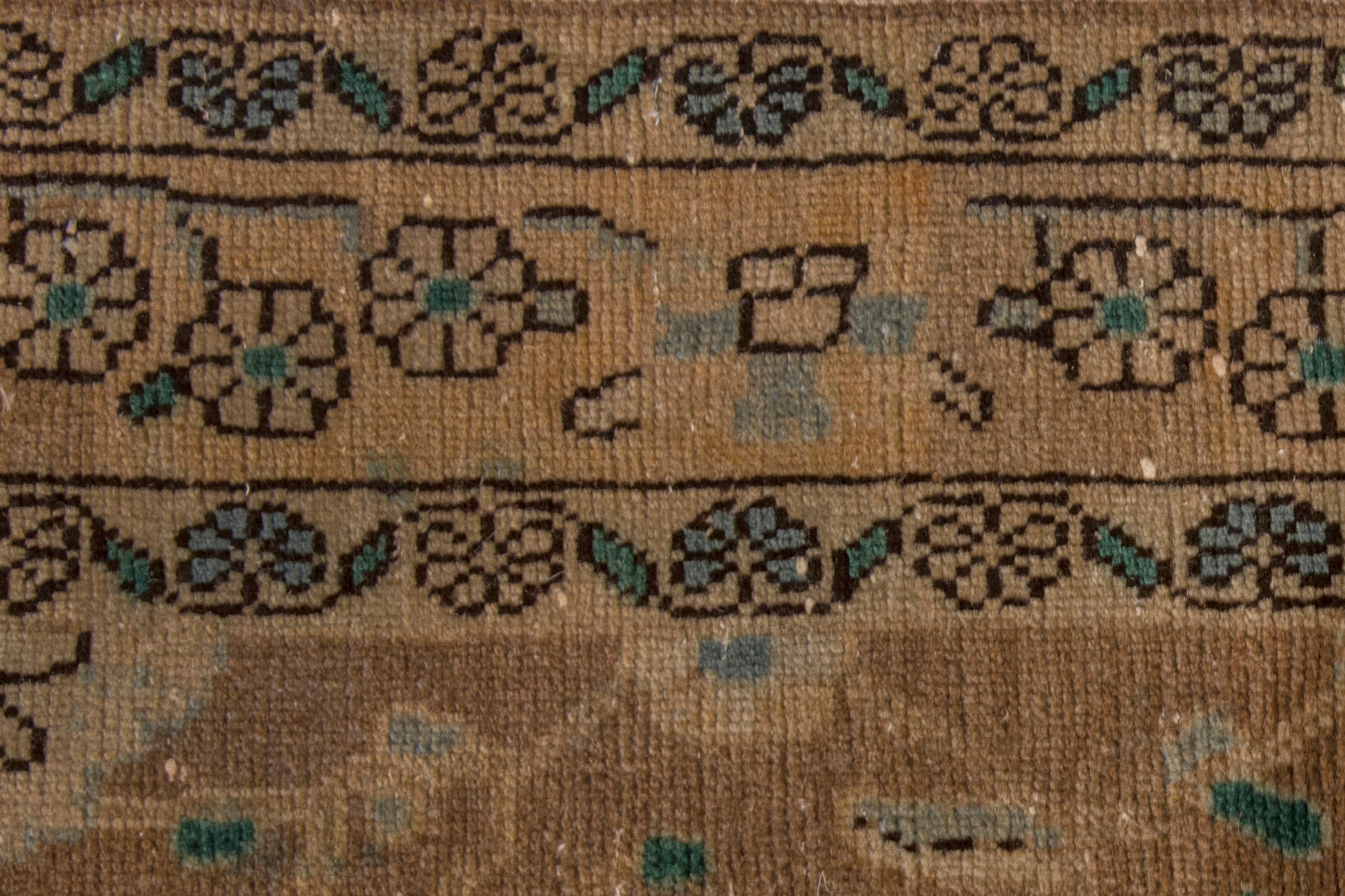 Persian Malayer area rug in tan and teal, view 11 of 23