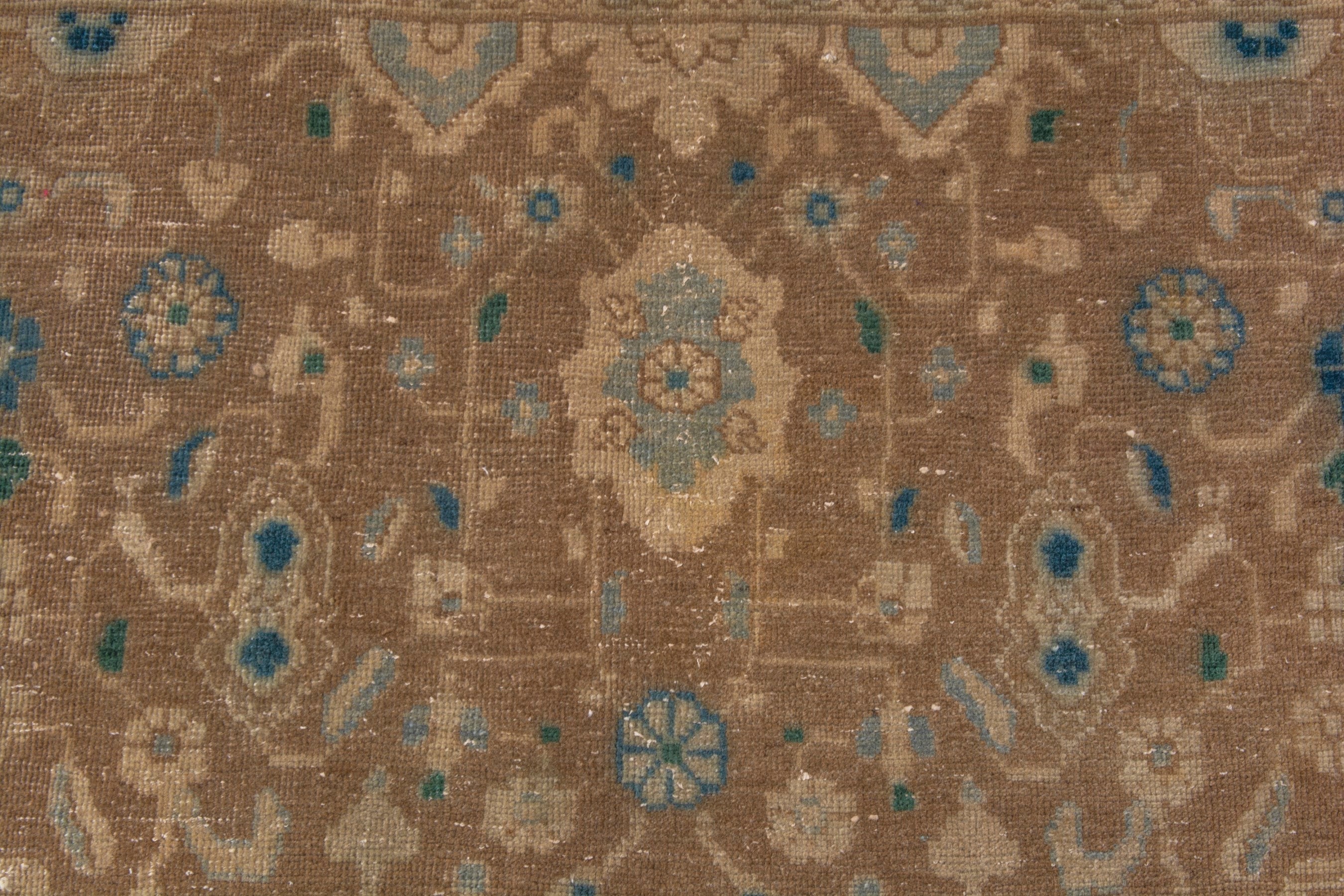 Persian Malayer area rug in tan and teal, view 15 of 23