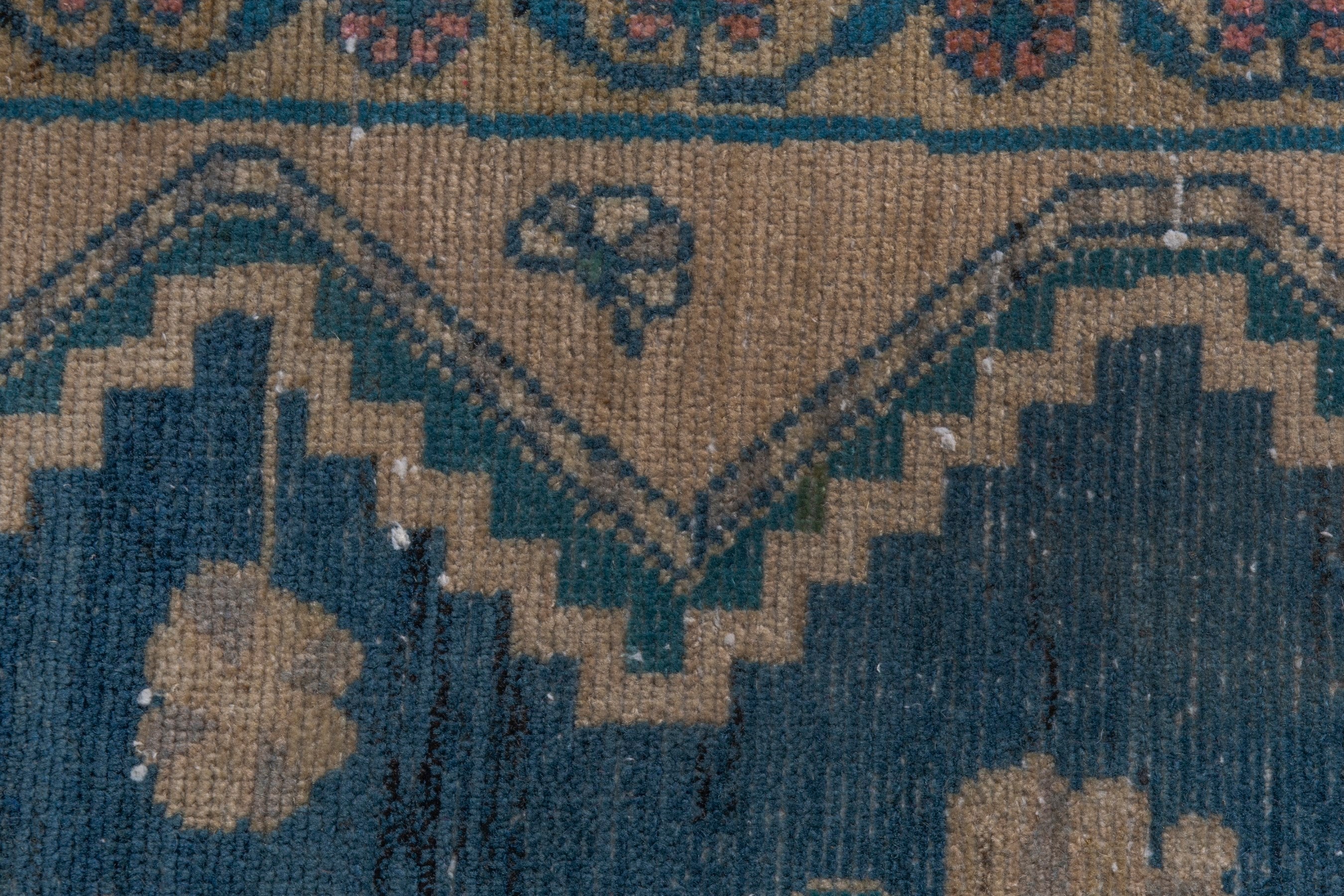 Persian Malayer area rug in navy and dusty rose, view 13 of 24