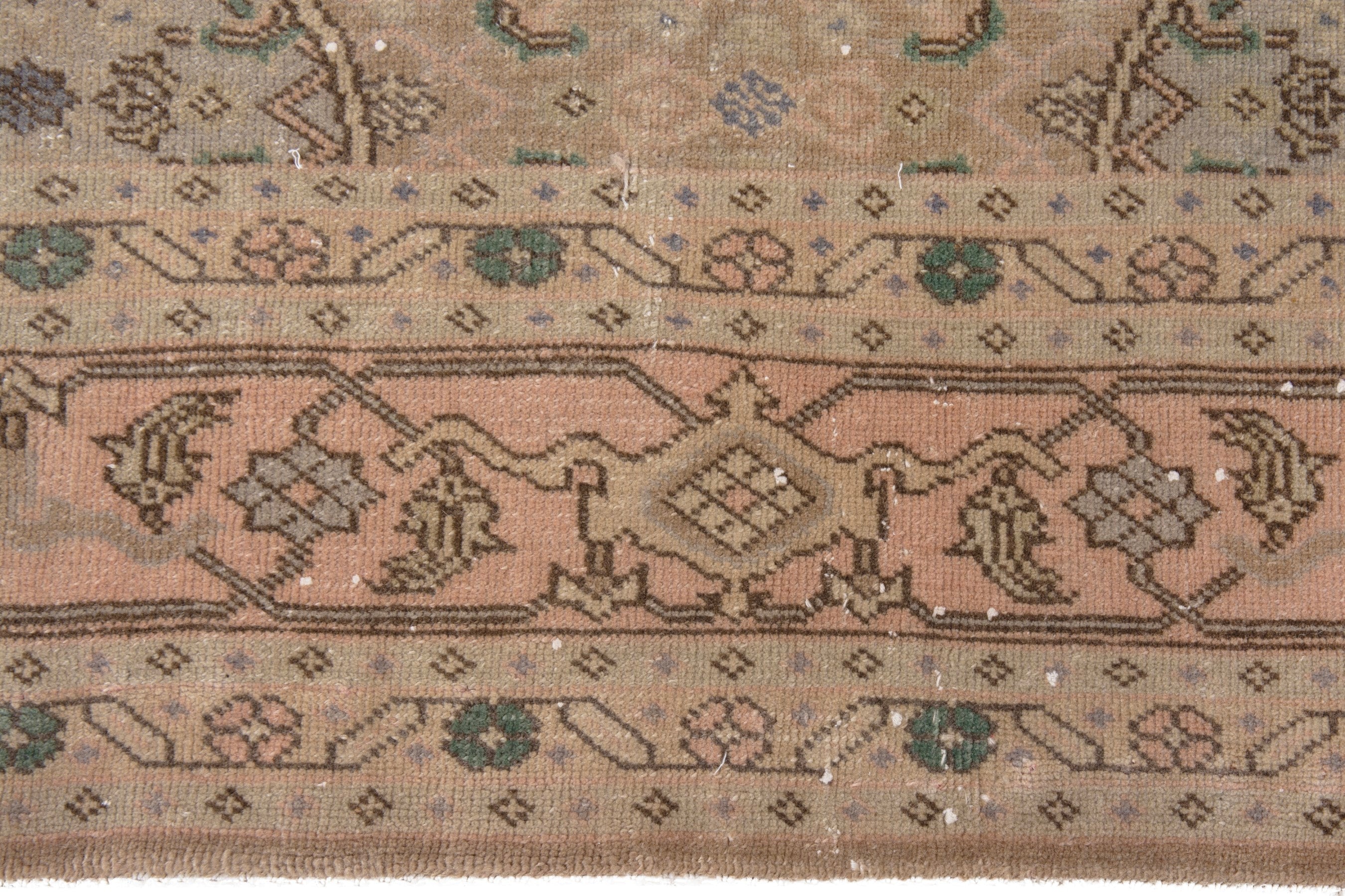 Persian Ardabil area rug in taupe and tan, view 11 of 23