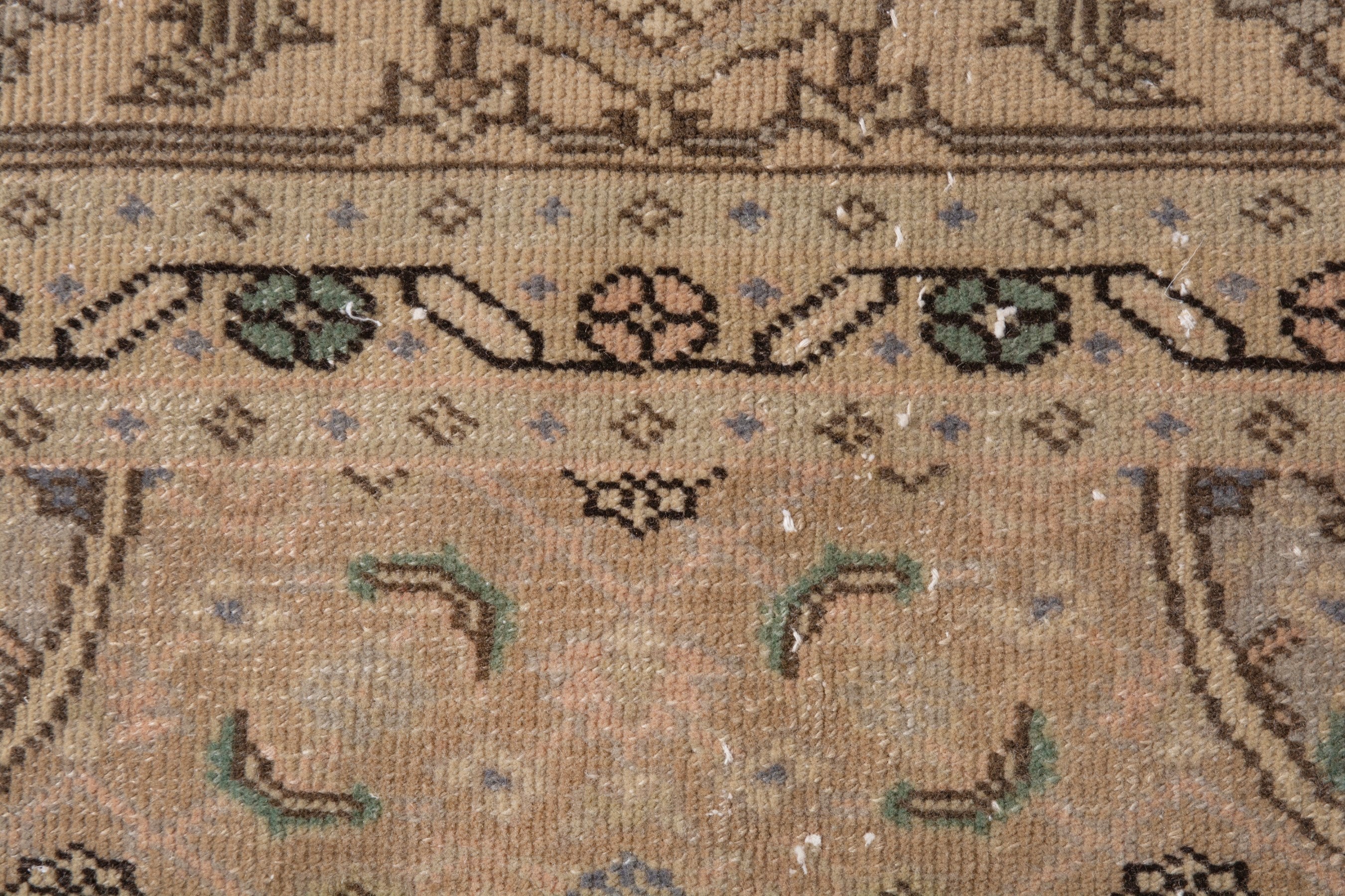 Persian Ardabil area rug in taupe and tan, view 13 of 23