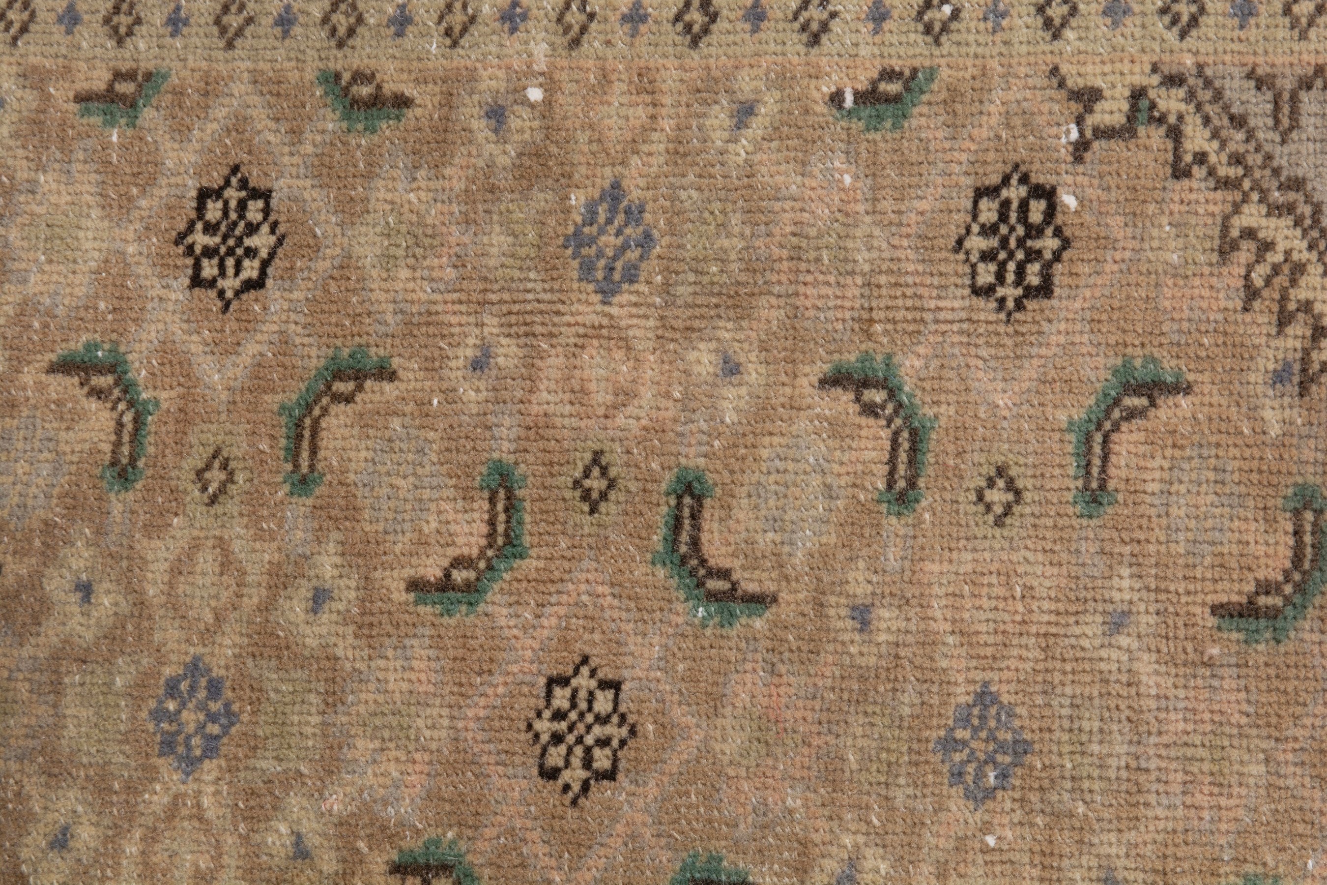 Persian Ardabil area rug in taupe and tan, view 16 of 23