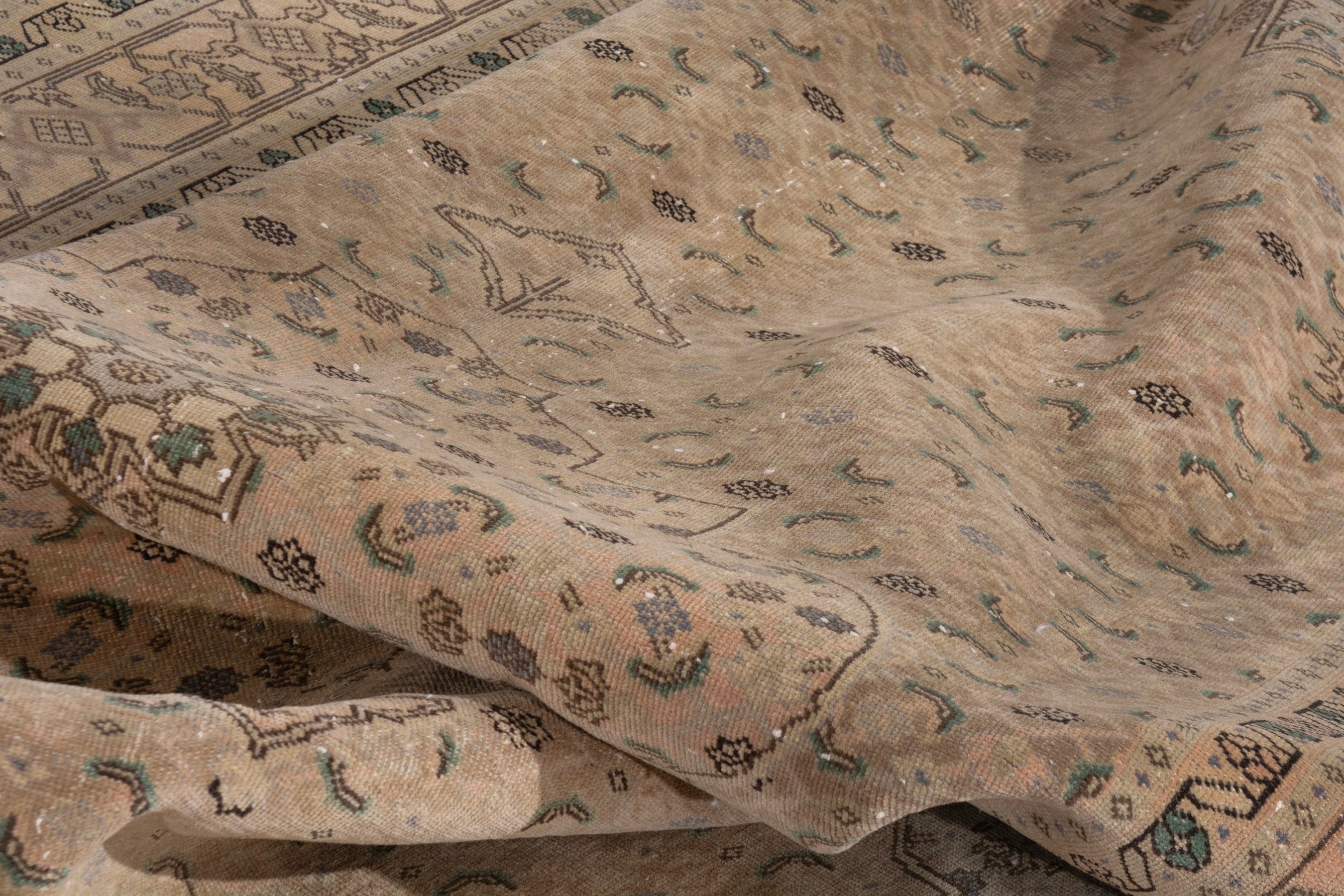 Persian Ardabil area rug in taupe and tan, view 20 of 23