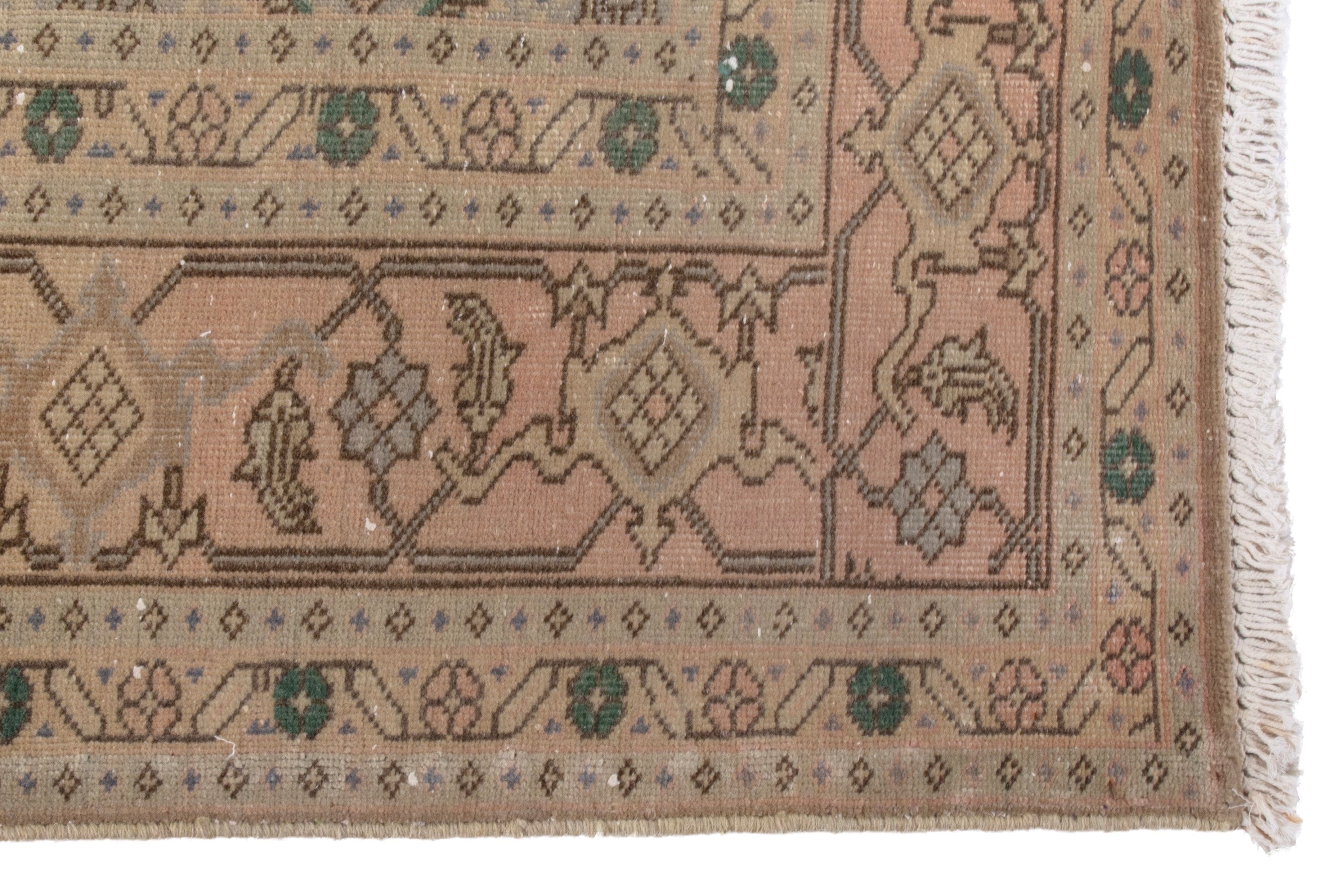 Persian Ardabil area rug in taupe and tan, view 5 of 23