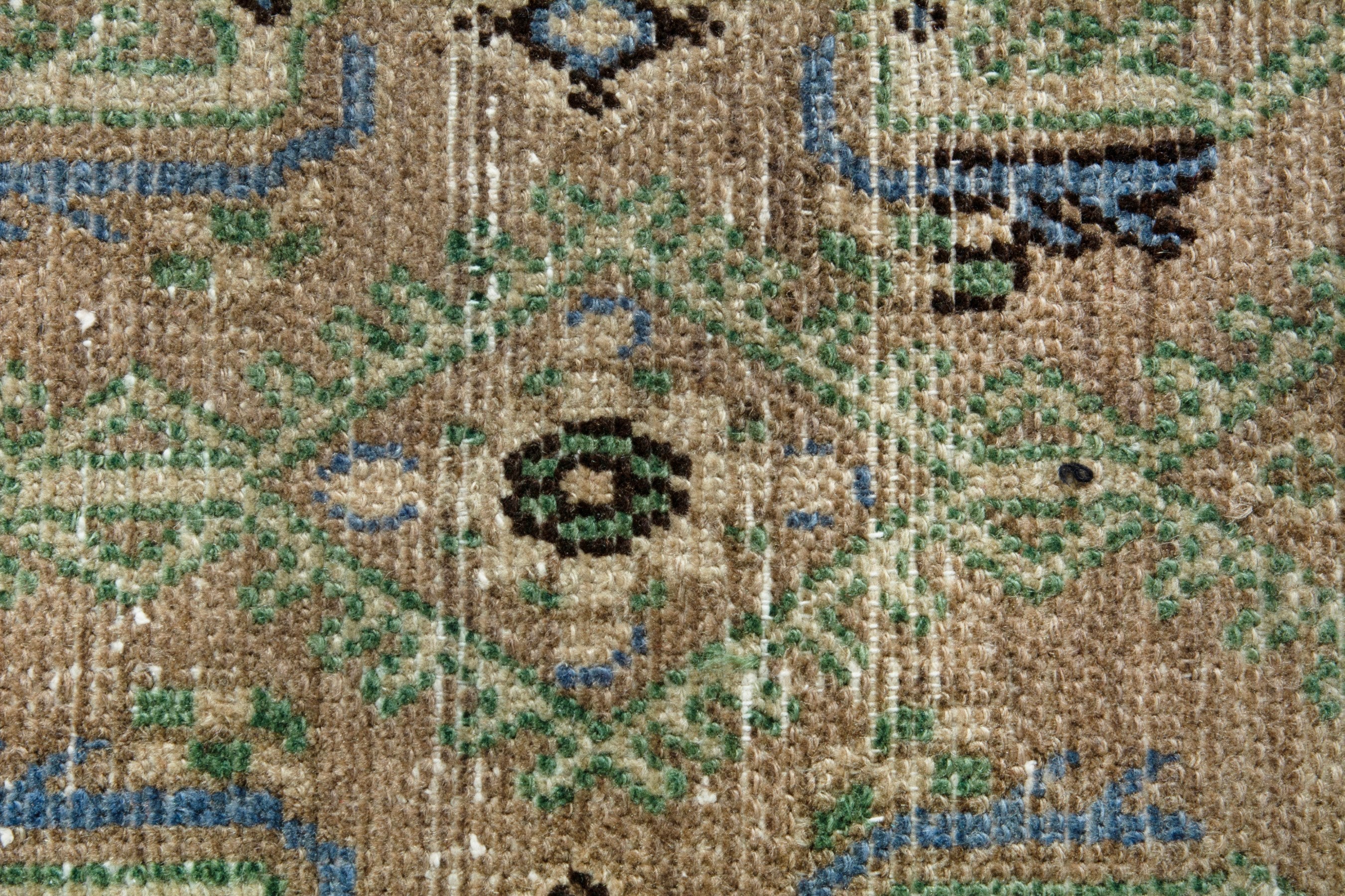 Persian Borujerd runner rug in sage and tan, view 14 of 20