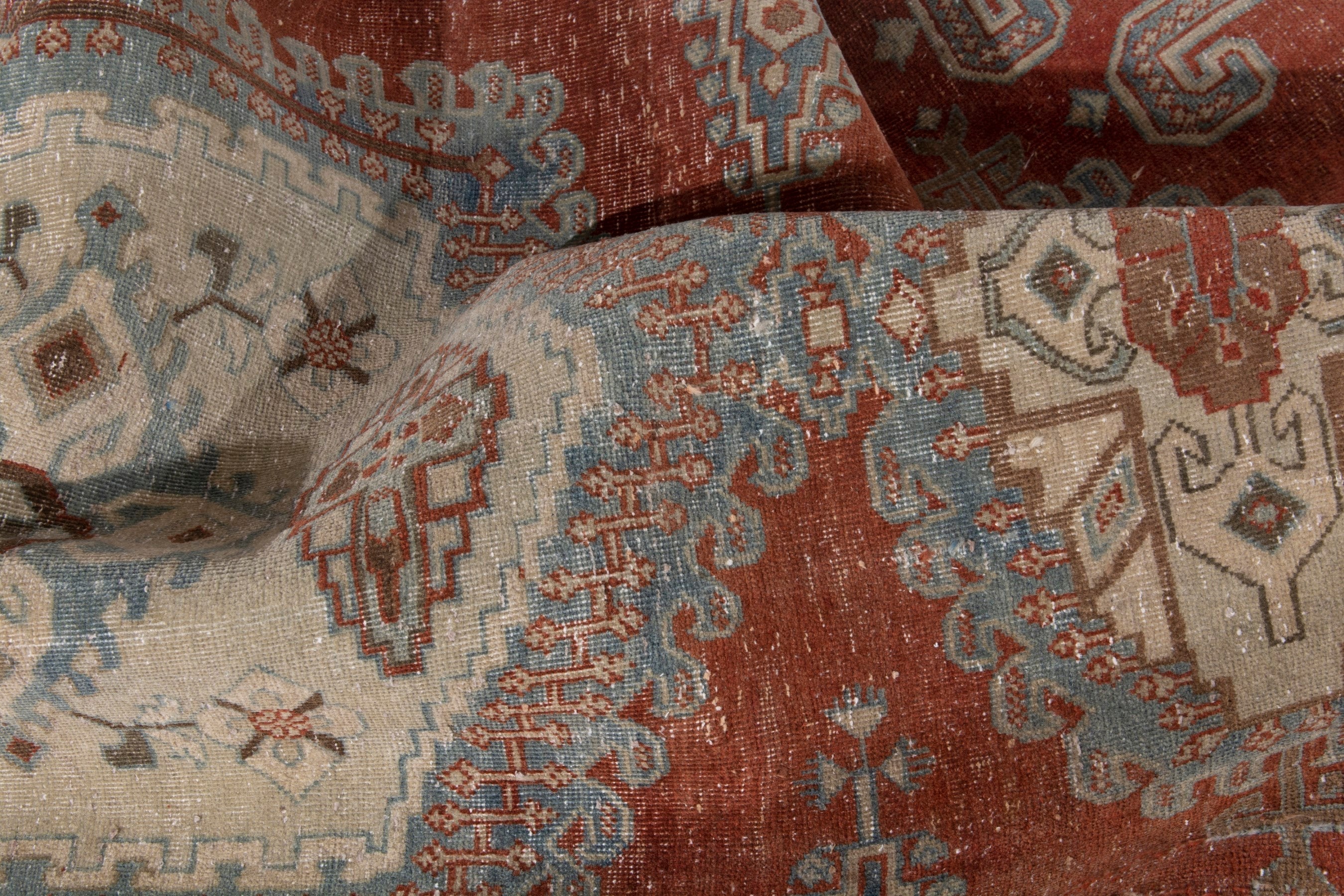 Persian Vist oversized rug in rust and cream, view 19 of 21