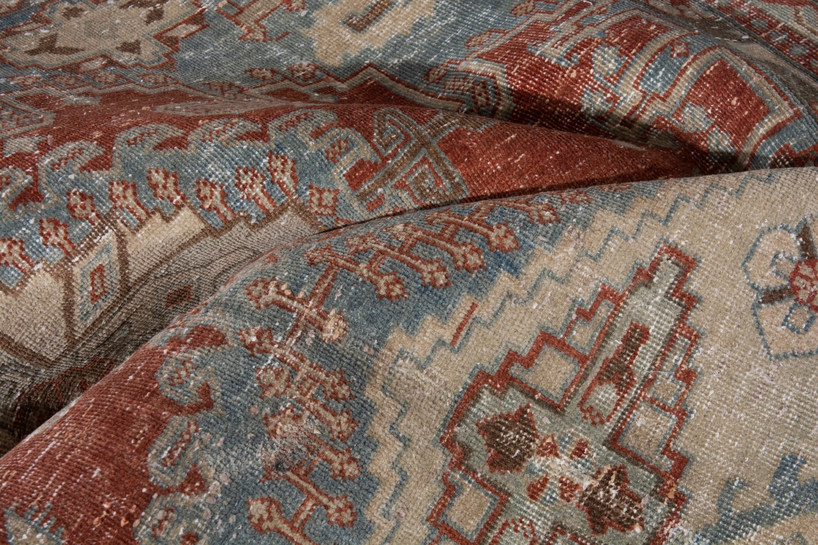 Persian Vist oversized rug in rust and cream, view 20 of 21