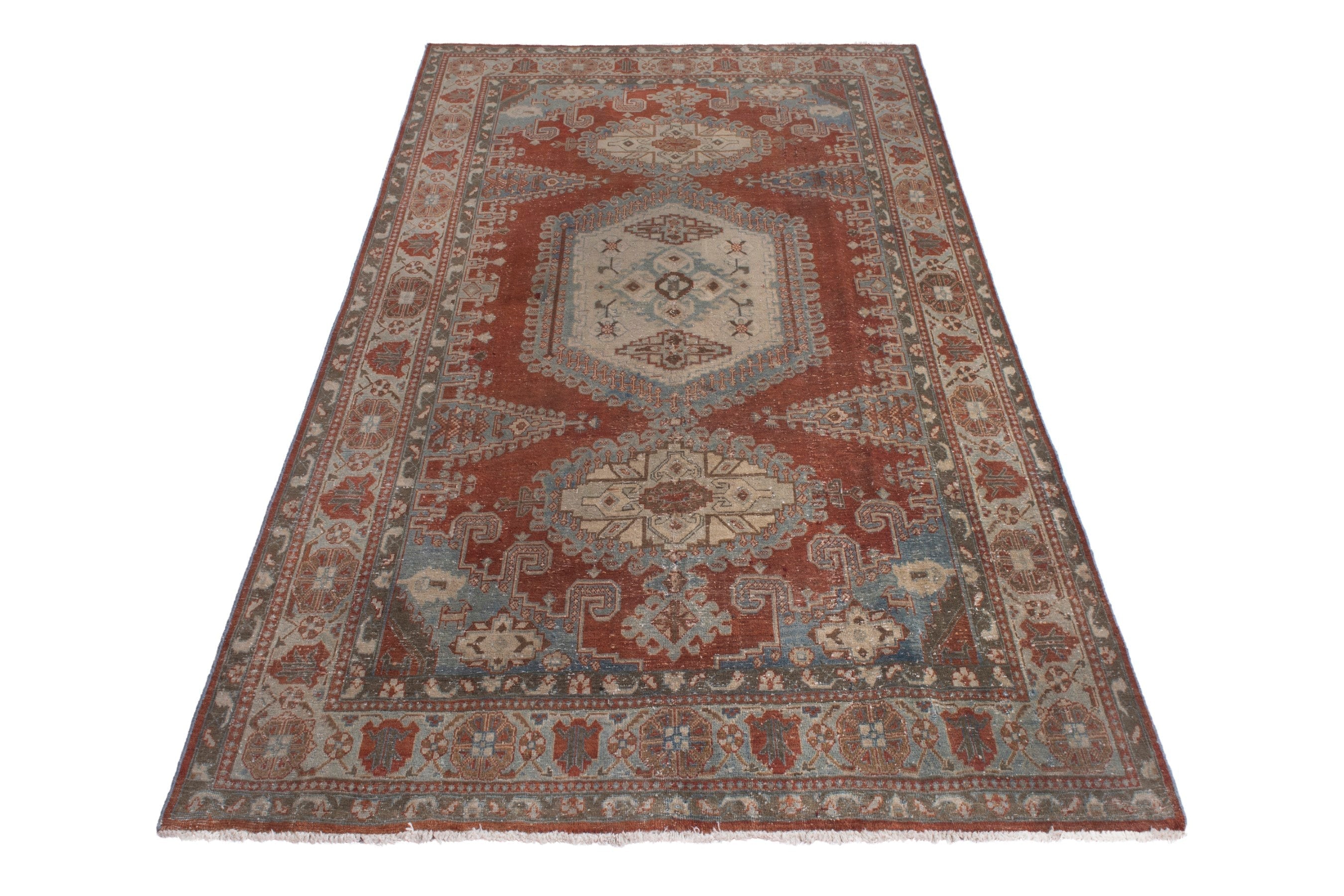 Persian Vist oversized rug in rust and cream, view 2 of 21
