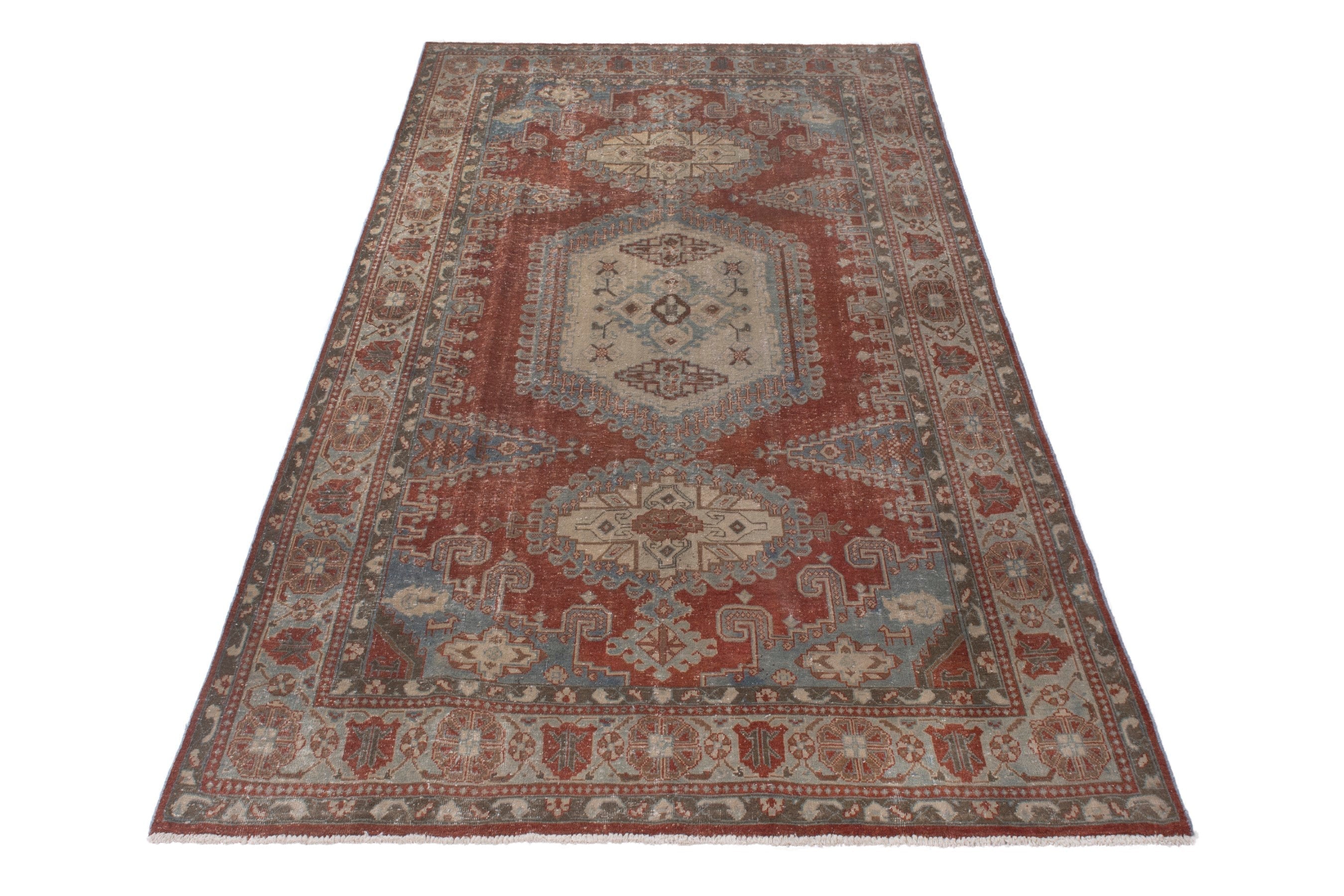 Persian Vist oversized rug in rust and cream, view 3 of 21