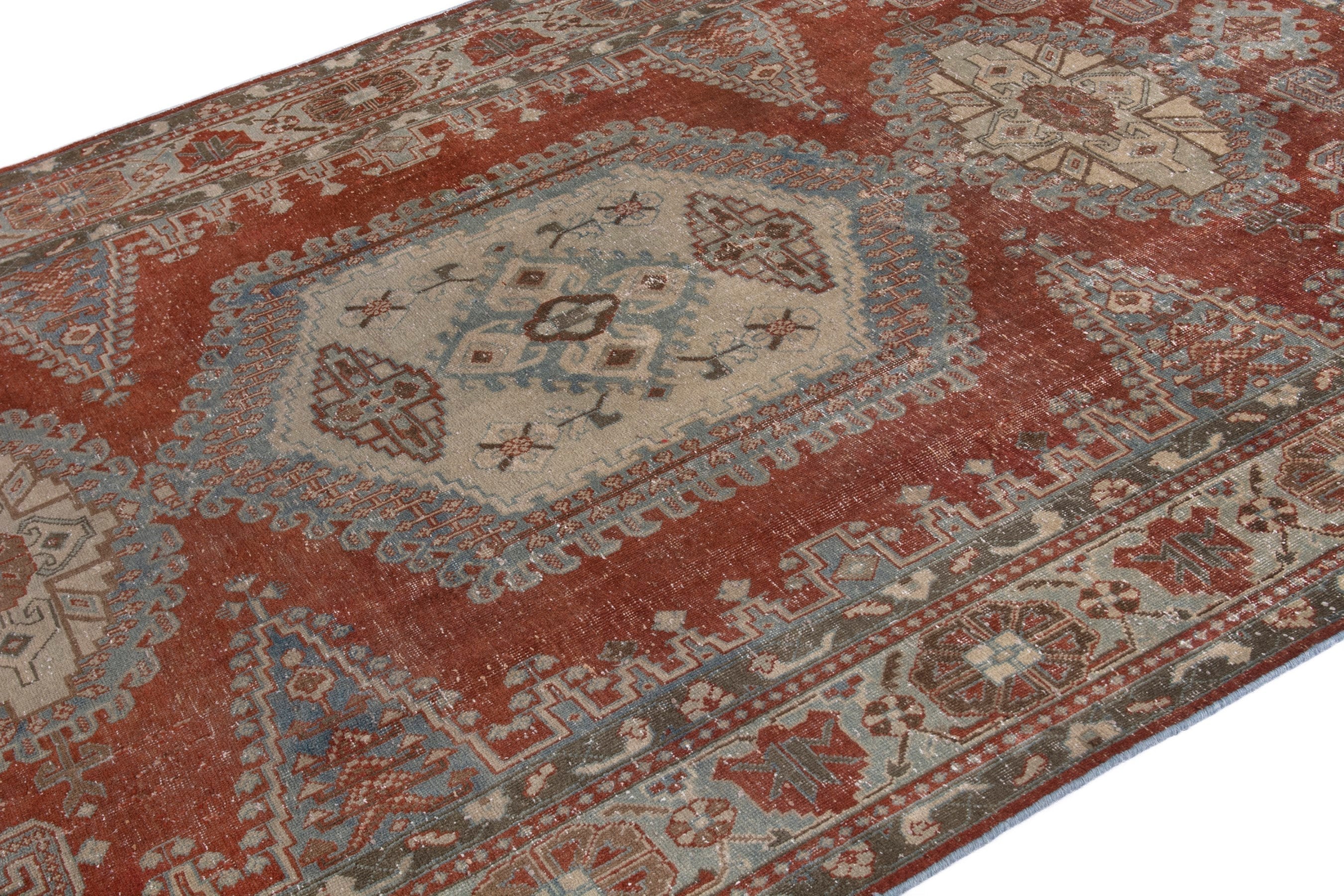 Persian Vist oversized rug in rust and cream, view 6 of 21