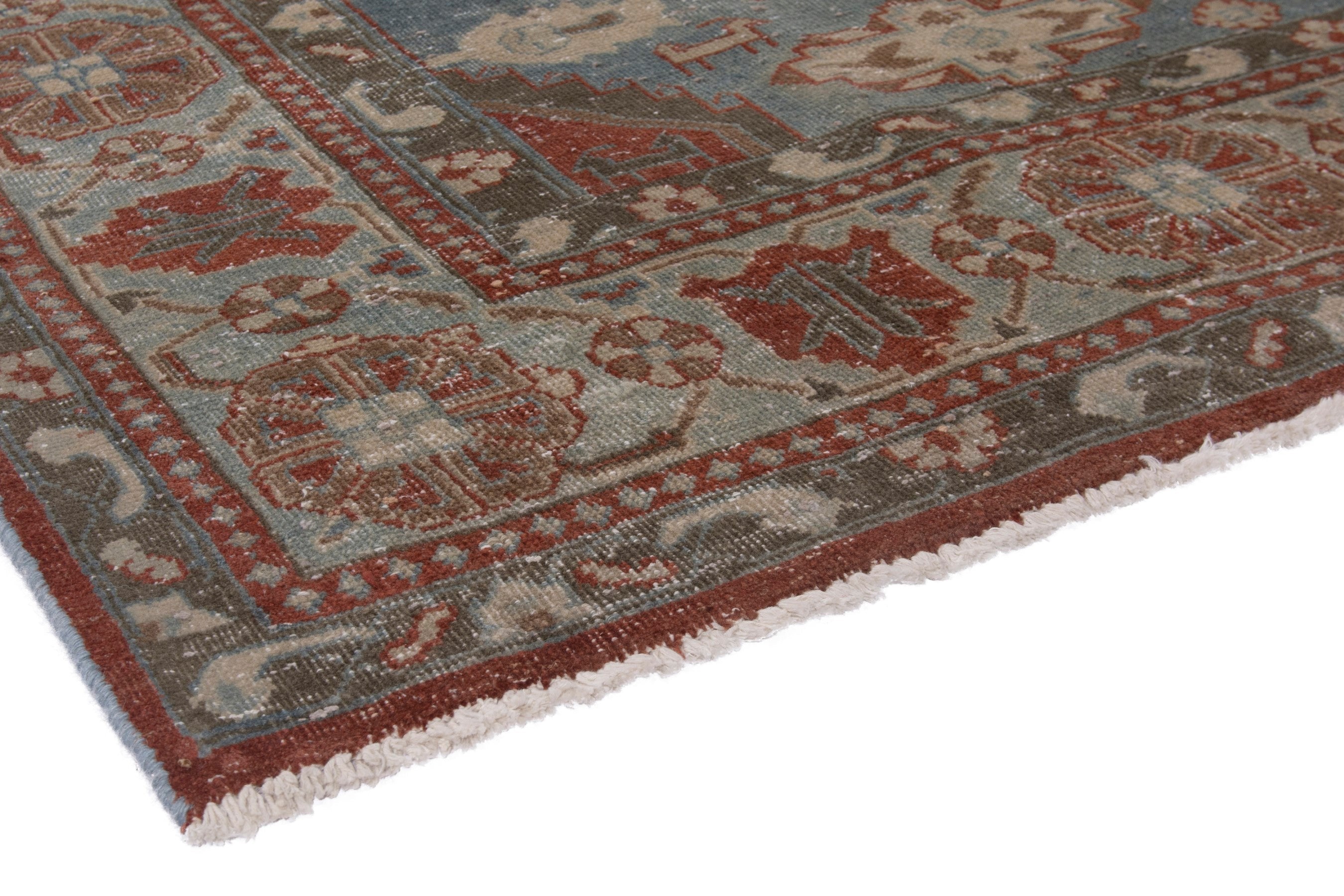 Persian Vist oversized rug in rust and cream, view 4 of 21