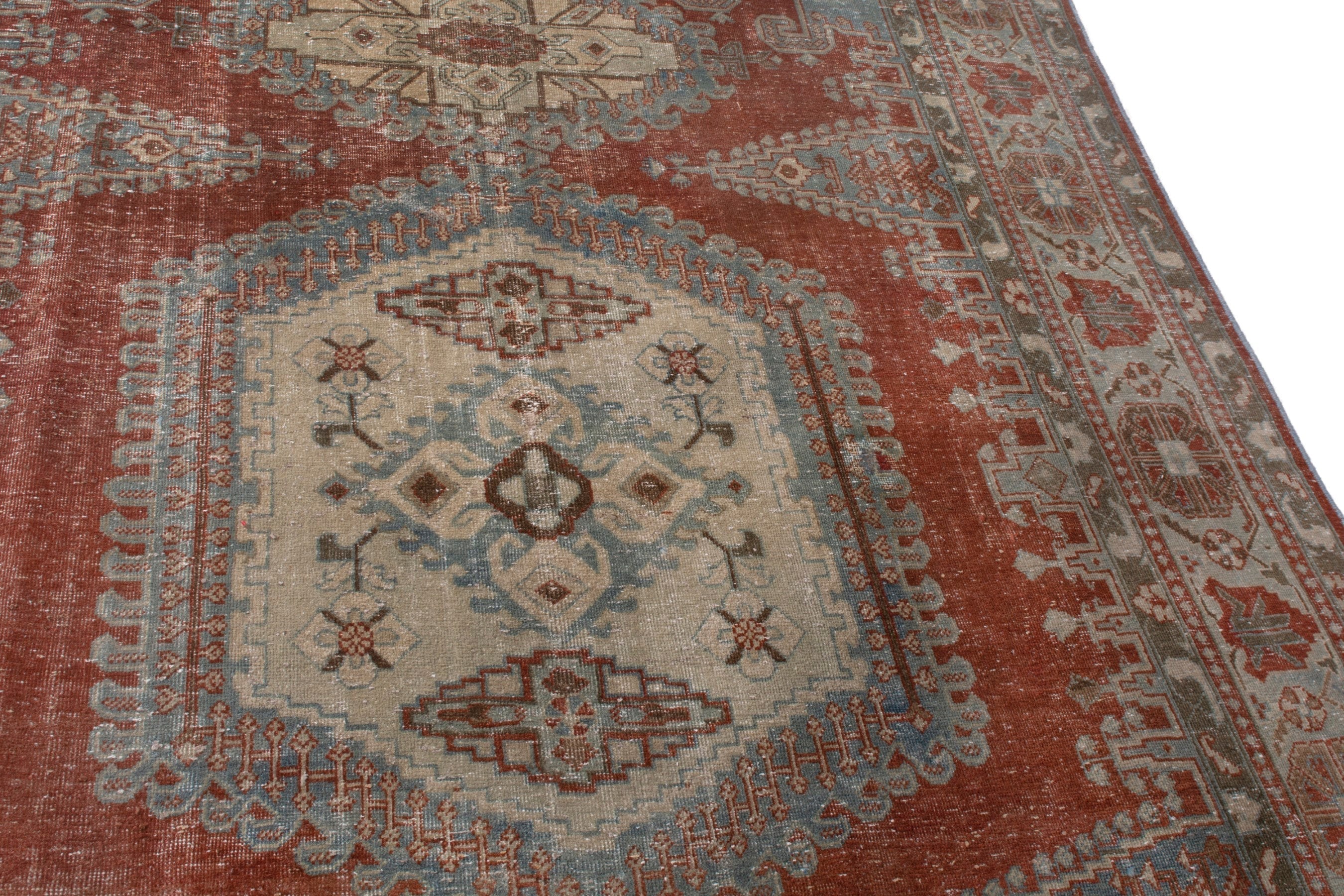 Persian Vist oversized rug in rust and cream, view 7 of 21