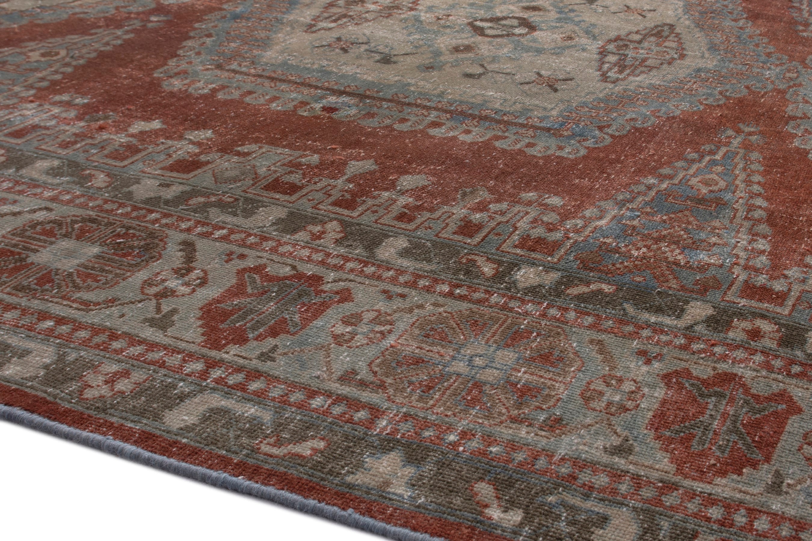 Persian Vist oversized rug in rust and cream, view 8 of 21