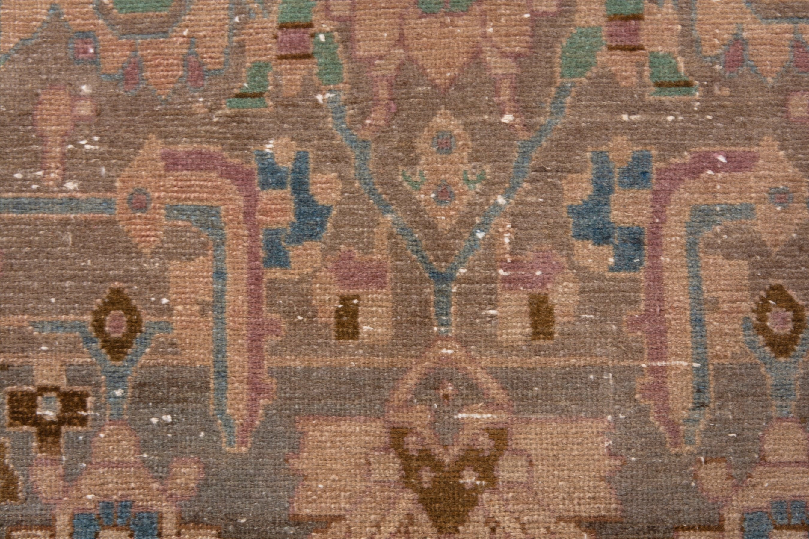 Persian Borujerd area rug in taupe and greige, view 15 of 19