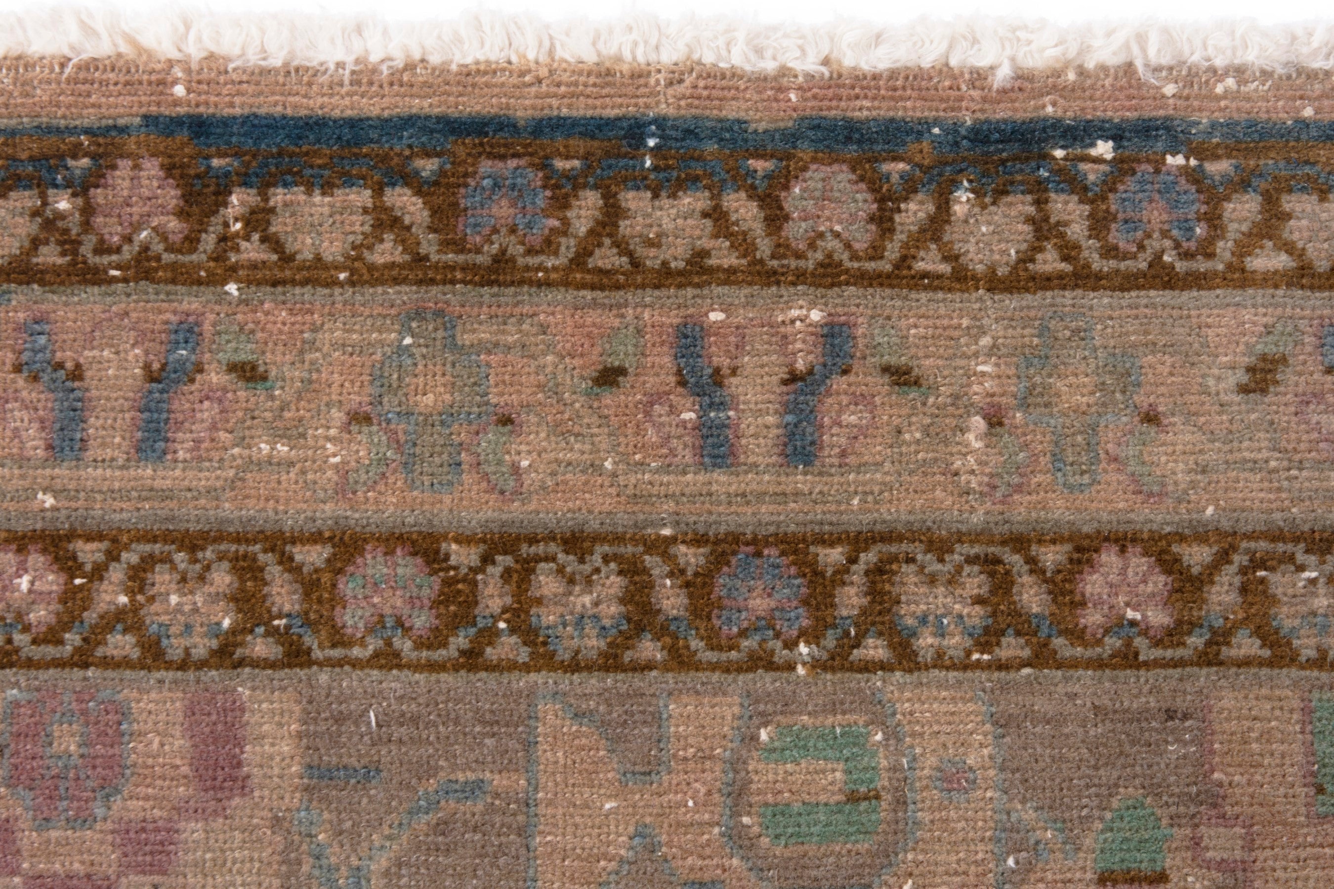 Persian Borujerd area rug in taupe and greige, view 12 of 19