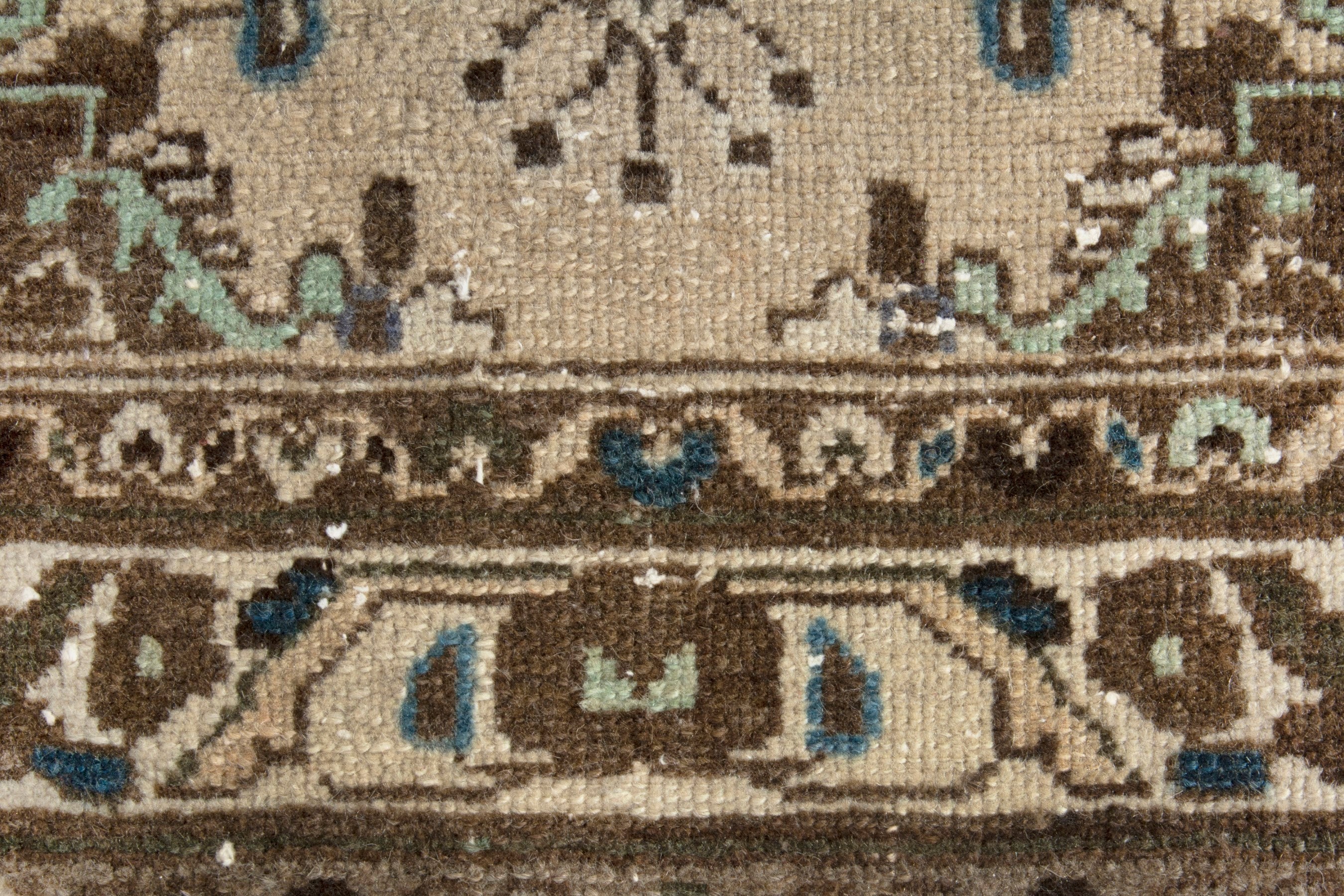 Persian Hamedan runner rug in cream and brown, view 11 of 18