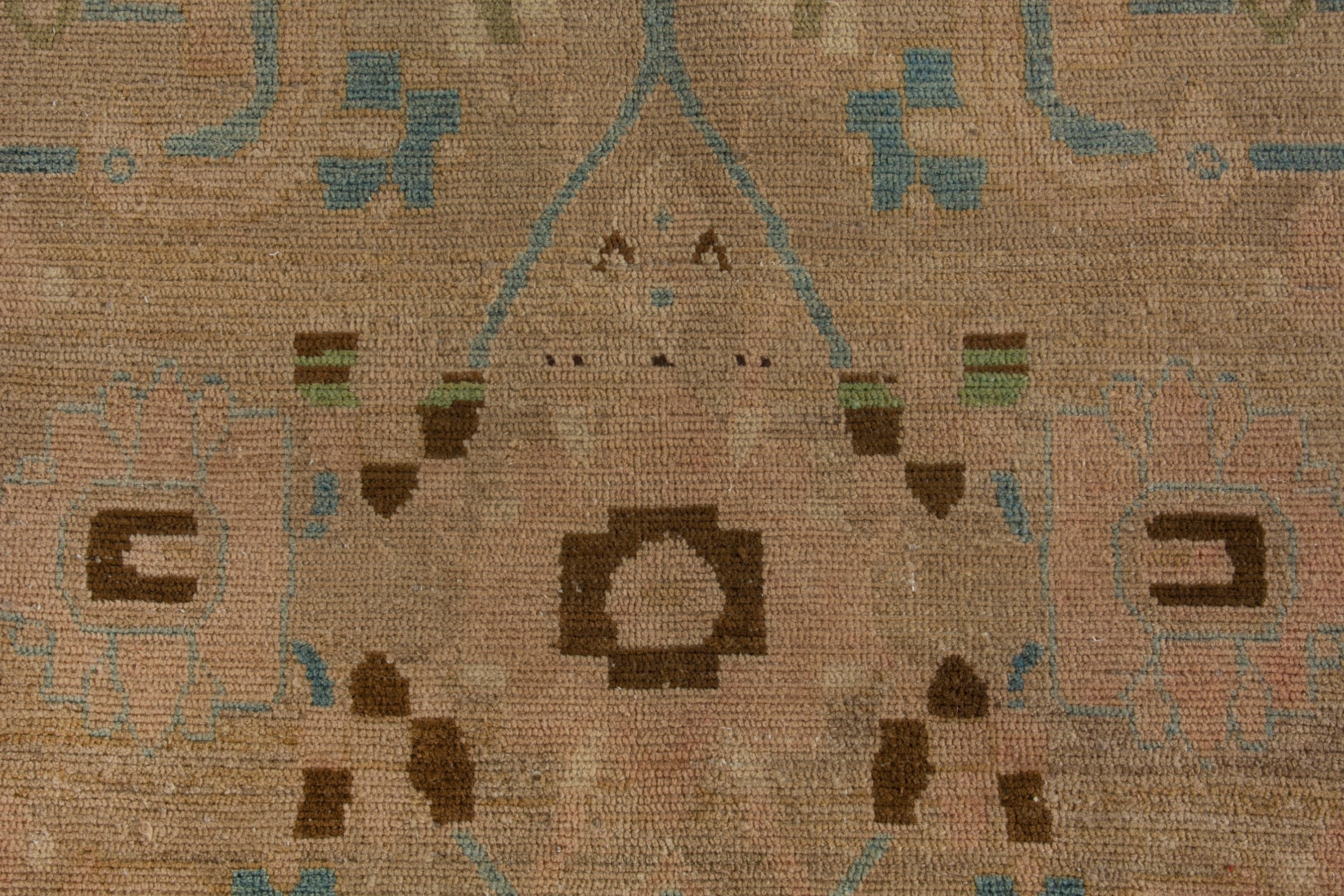 Persian Borujerd area rug in greige and tan, view 12 of 18