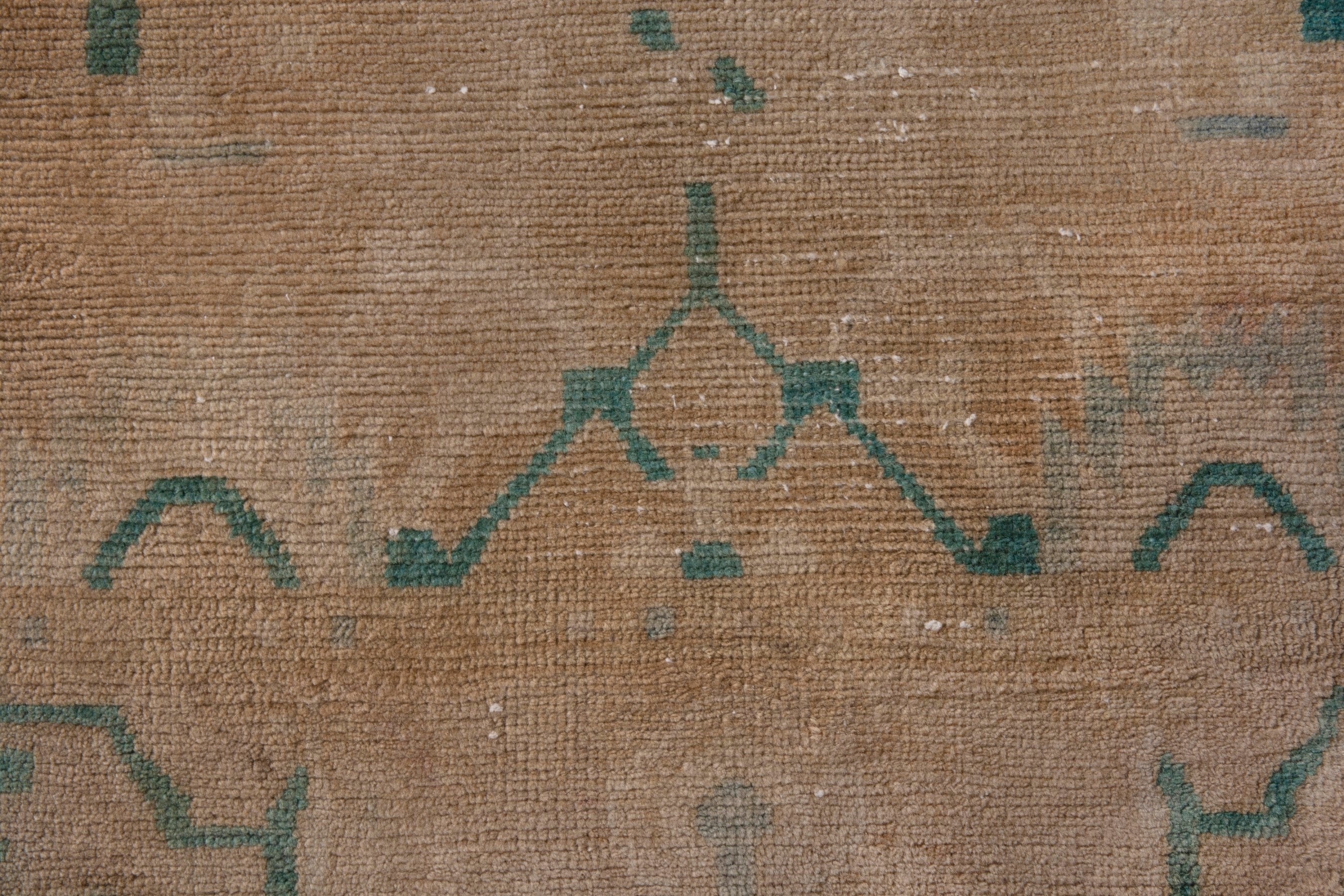 Persian Borujerd area rug in tan and teal, view 13 of 18