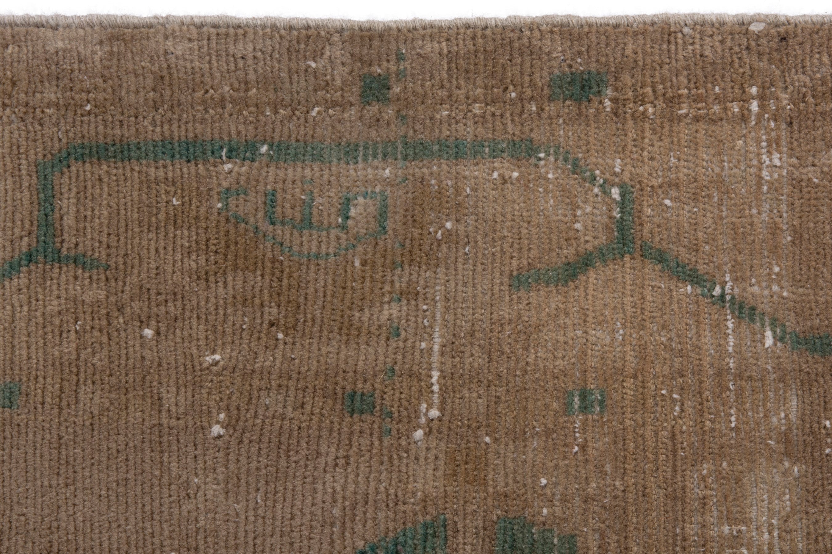 Persian Borujerd area rug in tan and teal, view 12 of 18