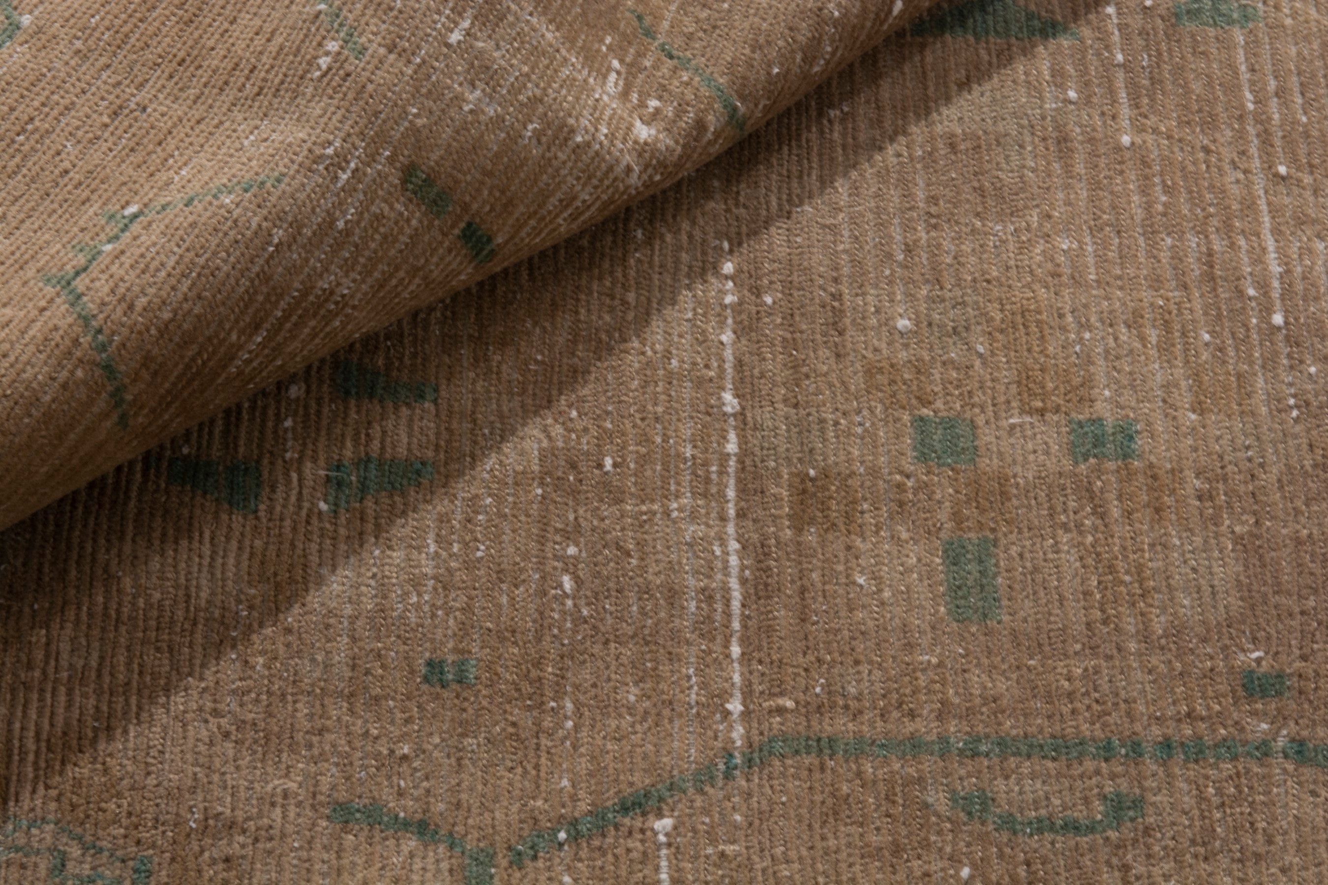 Persian Borujerd area rug in tan and teal, view 15 of 18