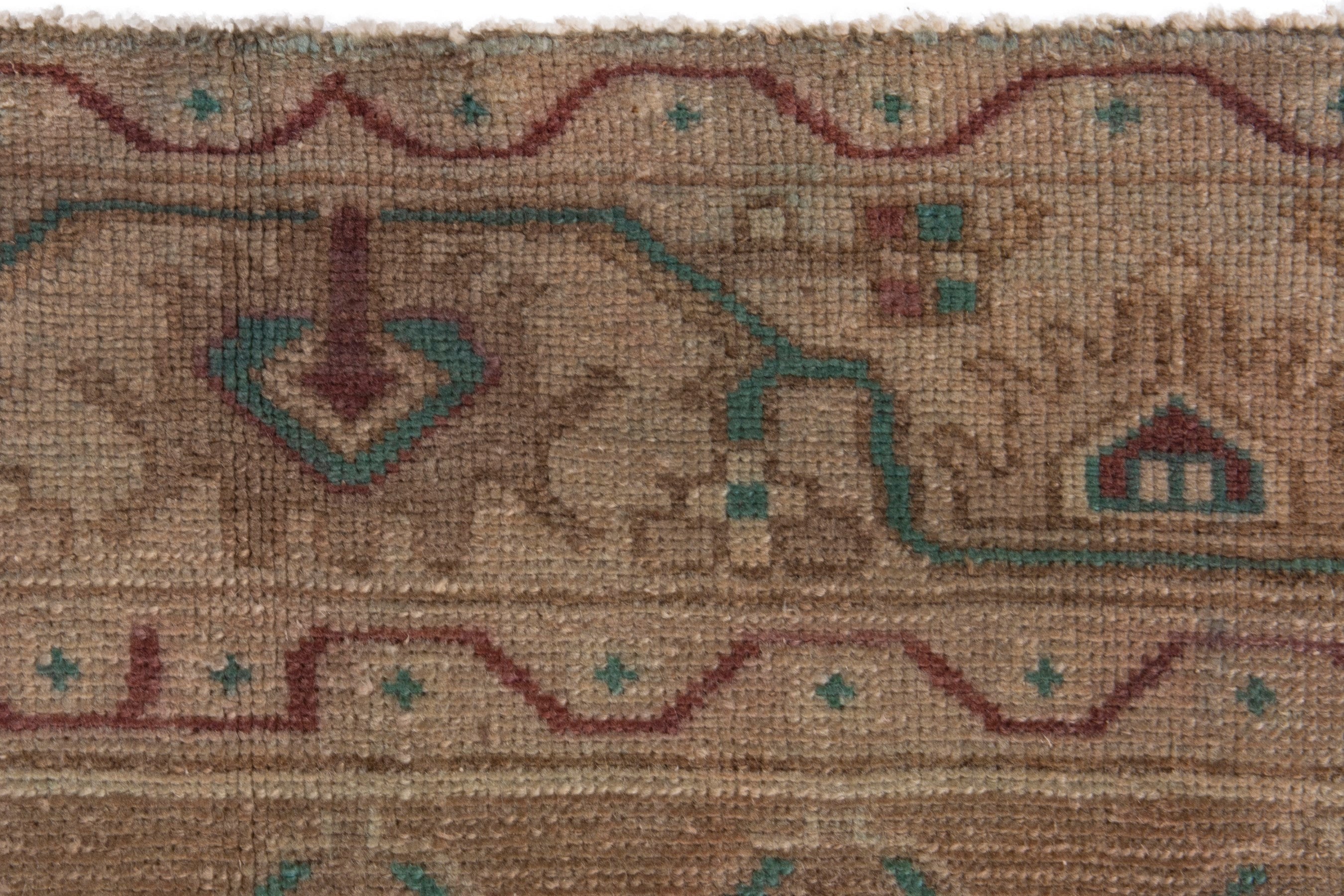 Persian Borujerd area rug in tan and greige, view 11 of 19