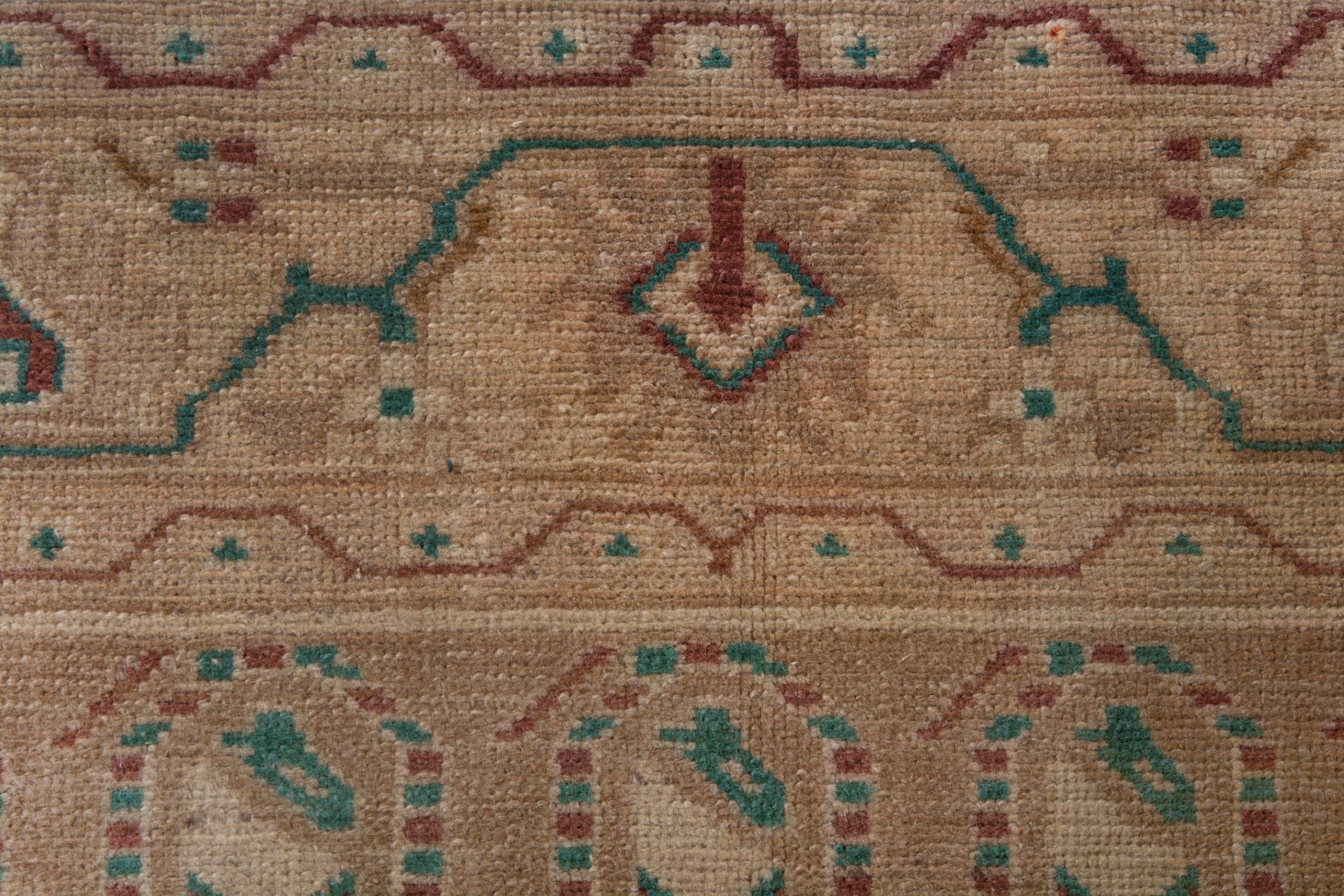 Persian Borujerd area rug in tan and greige, view 14 of 19