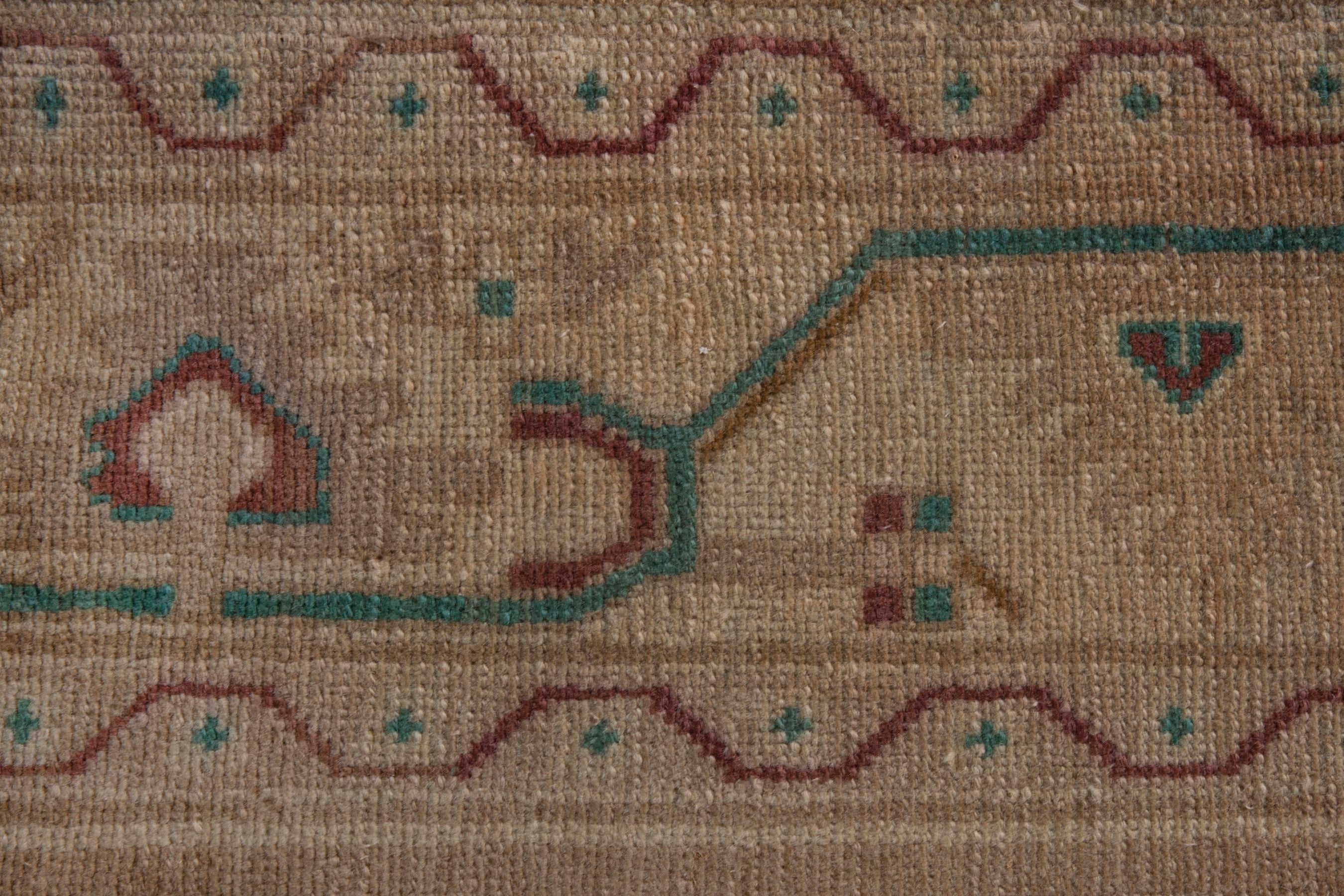 Persian Borujerd area rug in tan and greige, view 13 of 19