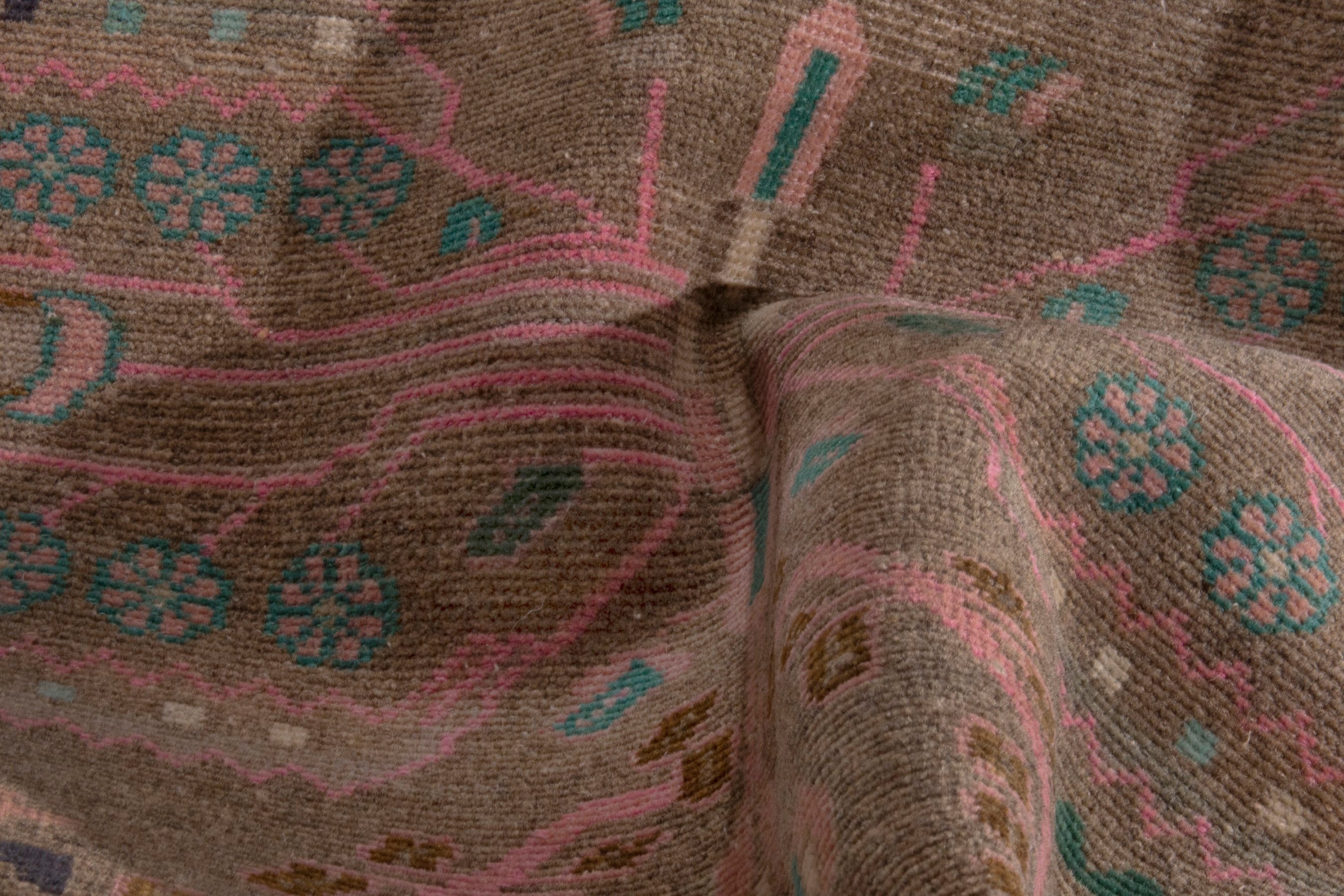 Persian Lori area rug in taupe and faded red, view 17 of 20