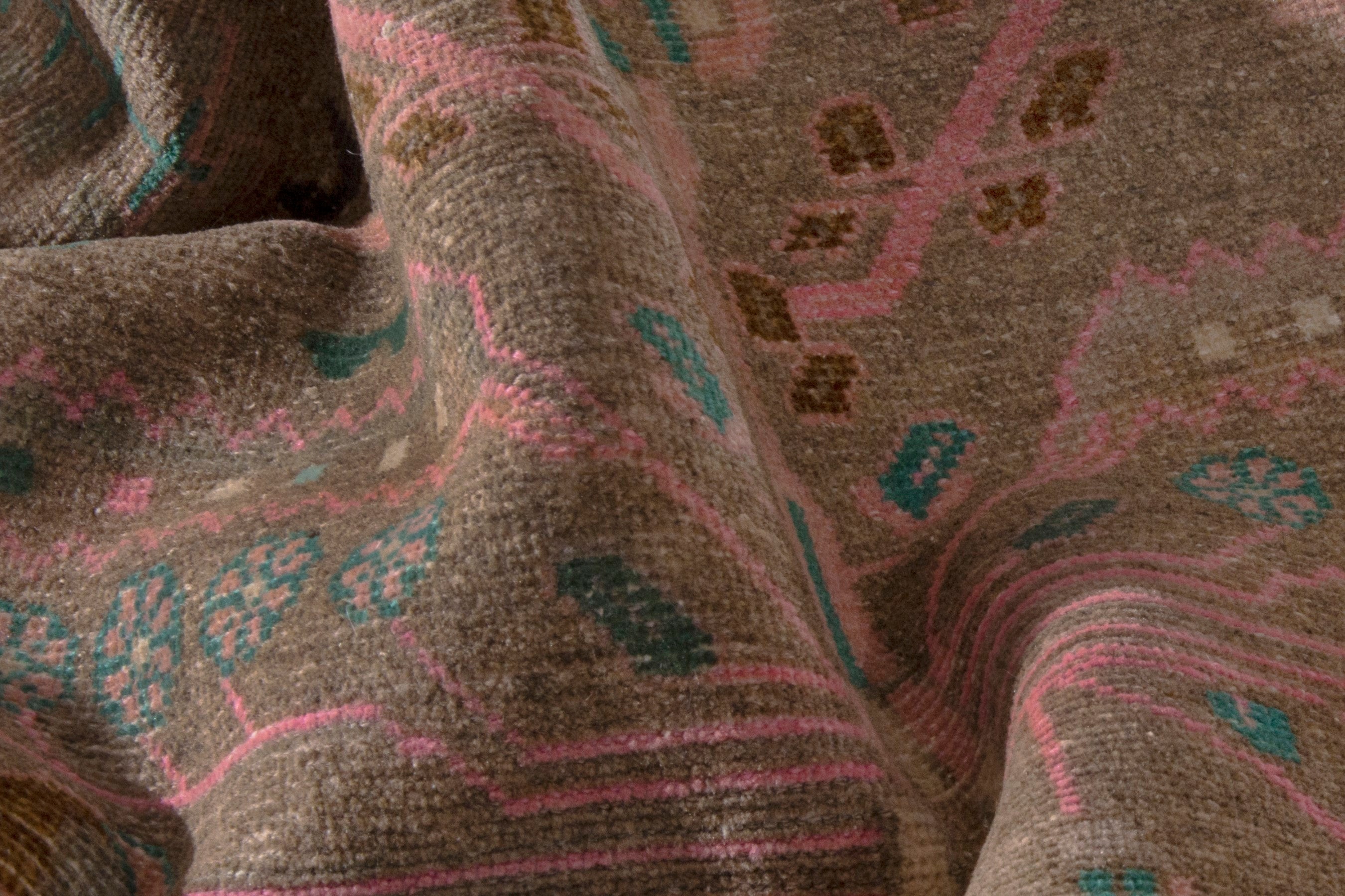 Persian Lori area rug in taupe and faded red, view 18 of 20