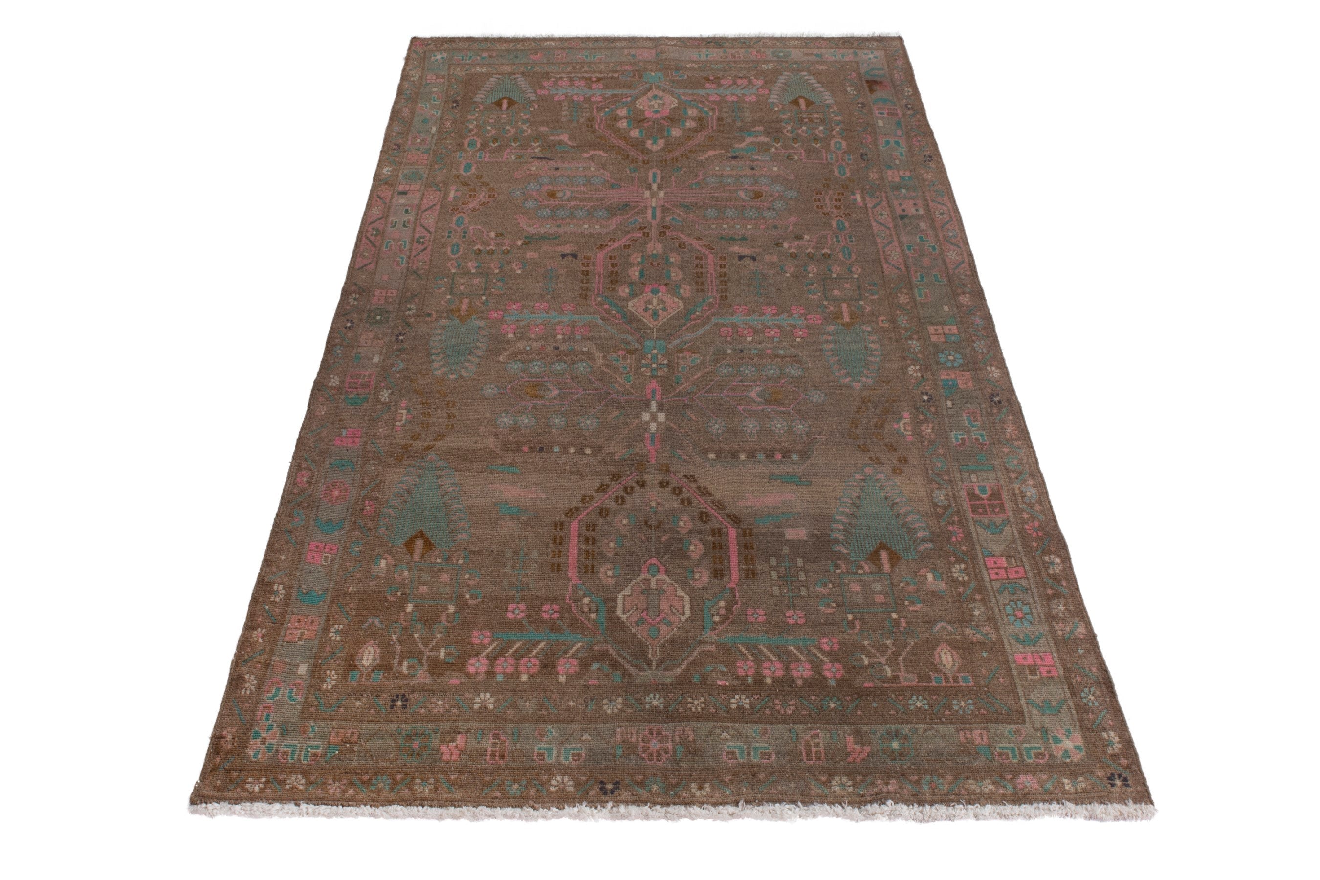 Persian Lori area rug in taupe and faded red, view 2 of 20