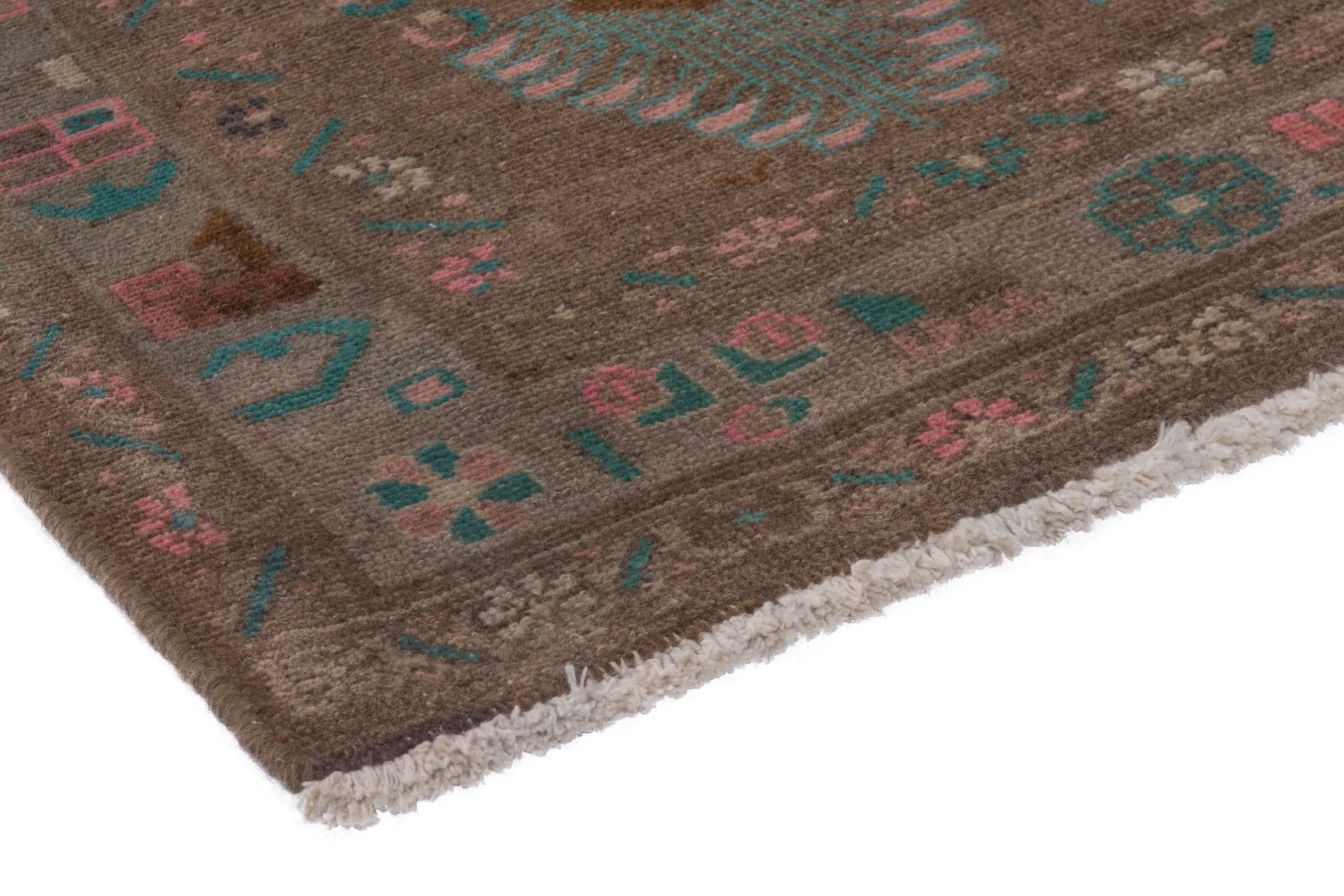 Persian Lori area rug in taupe and faded red, view 4 of 20